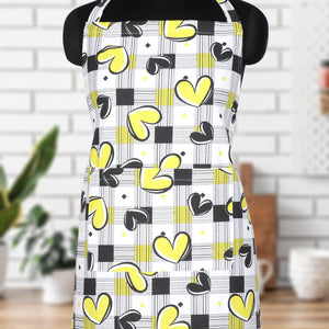 Cotton Heart Printed Pattern Free Size Apron