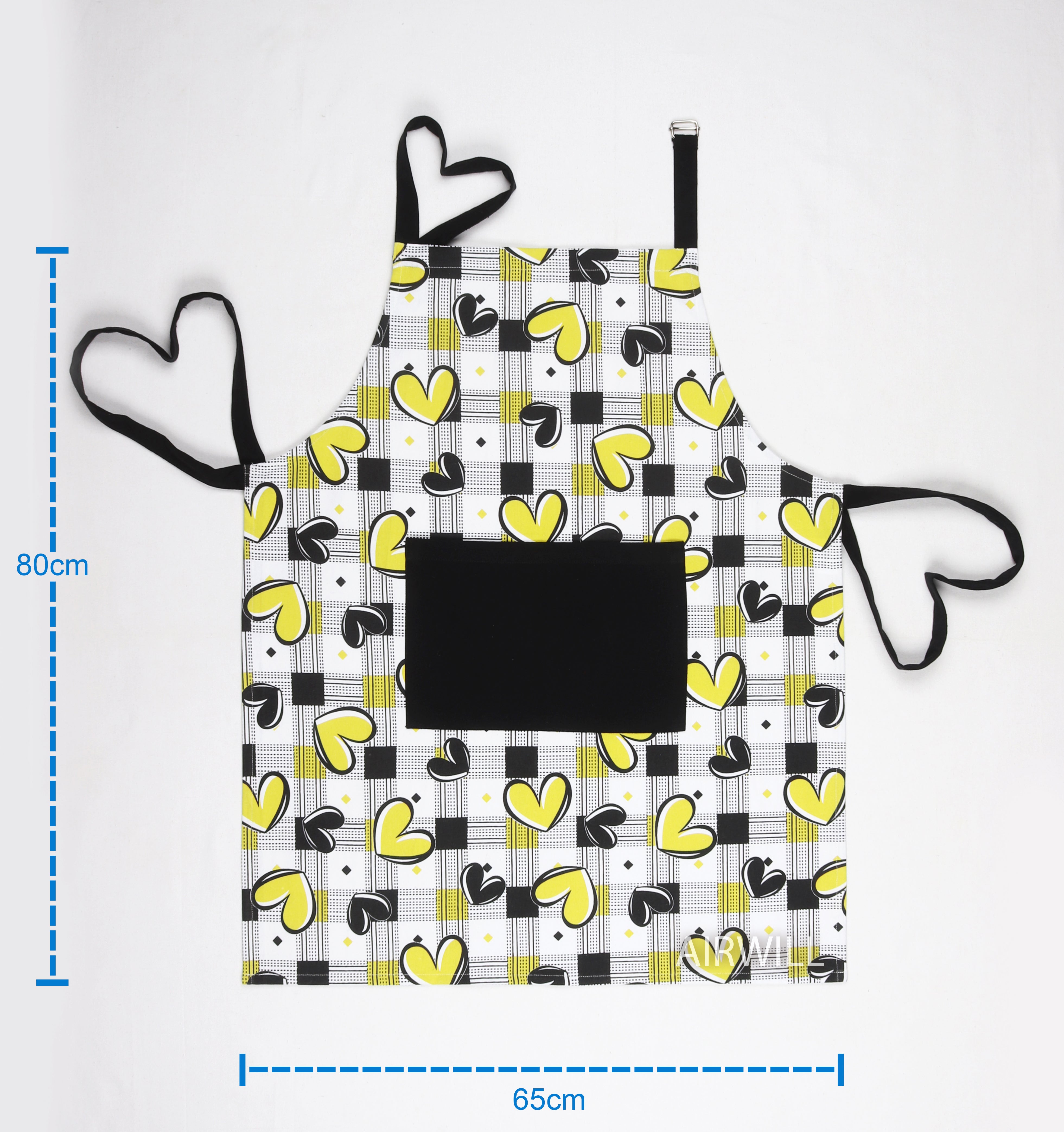 Cotton Heart Printed Pattern Free Size Apron