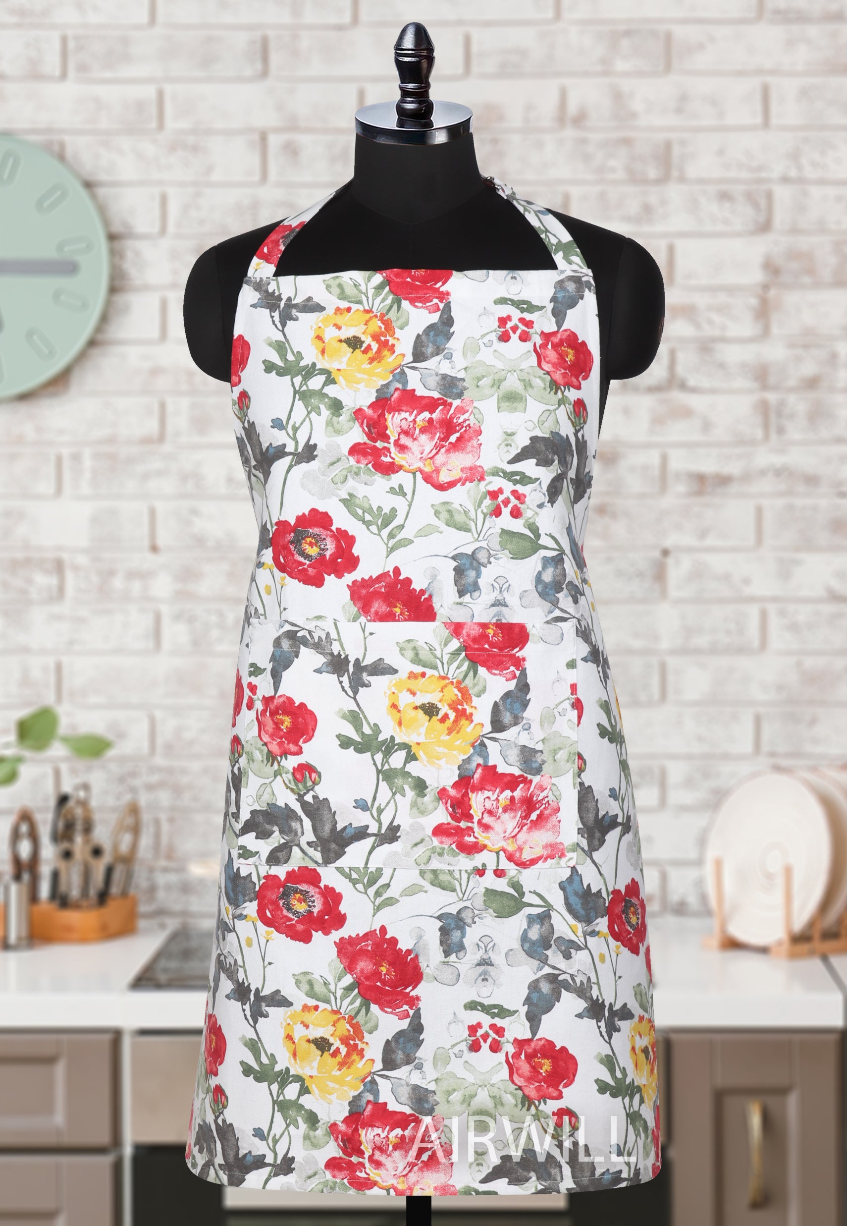 Cotton Floral Printed Pattern Free Size Apron