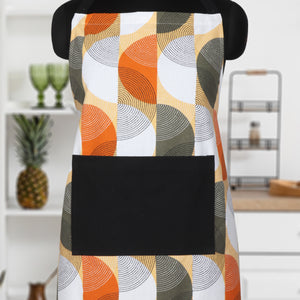 Cotton Geometrical Printed Pattern Free Size Apron