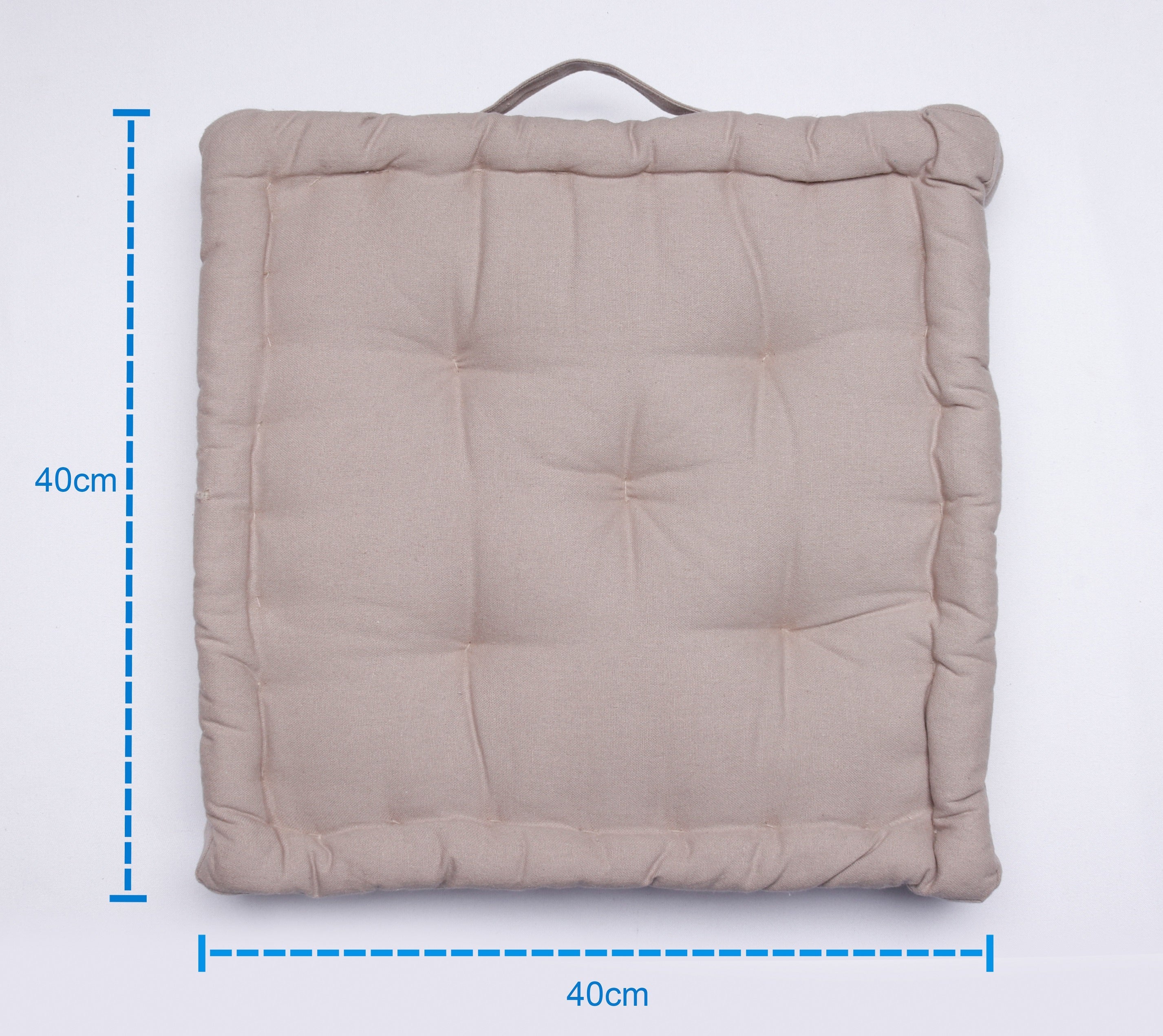 Cotton Beige Box Cushions / Chair Pad / Seat Cushions