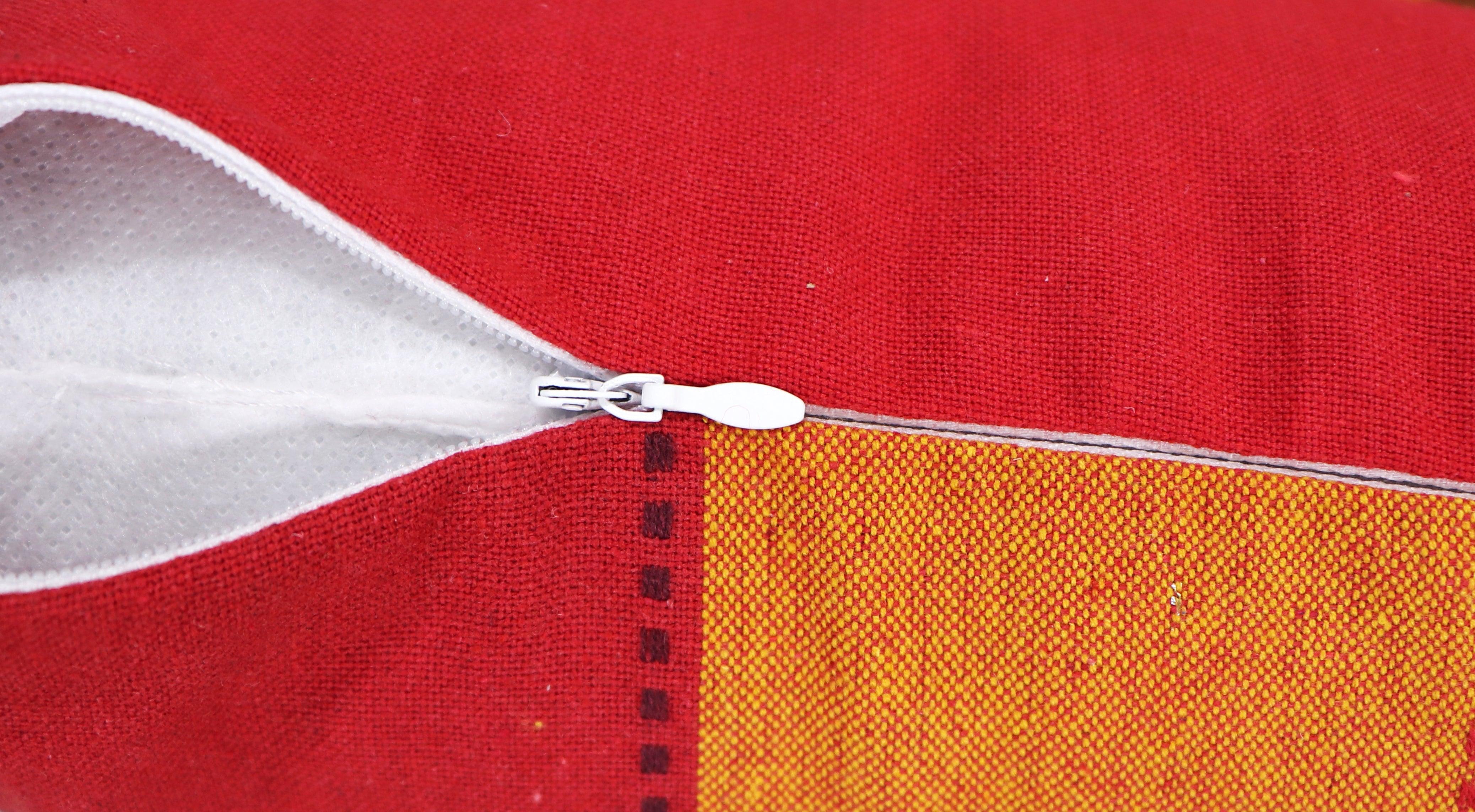 Cotton Dobby Red Cushion Covers