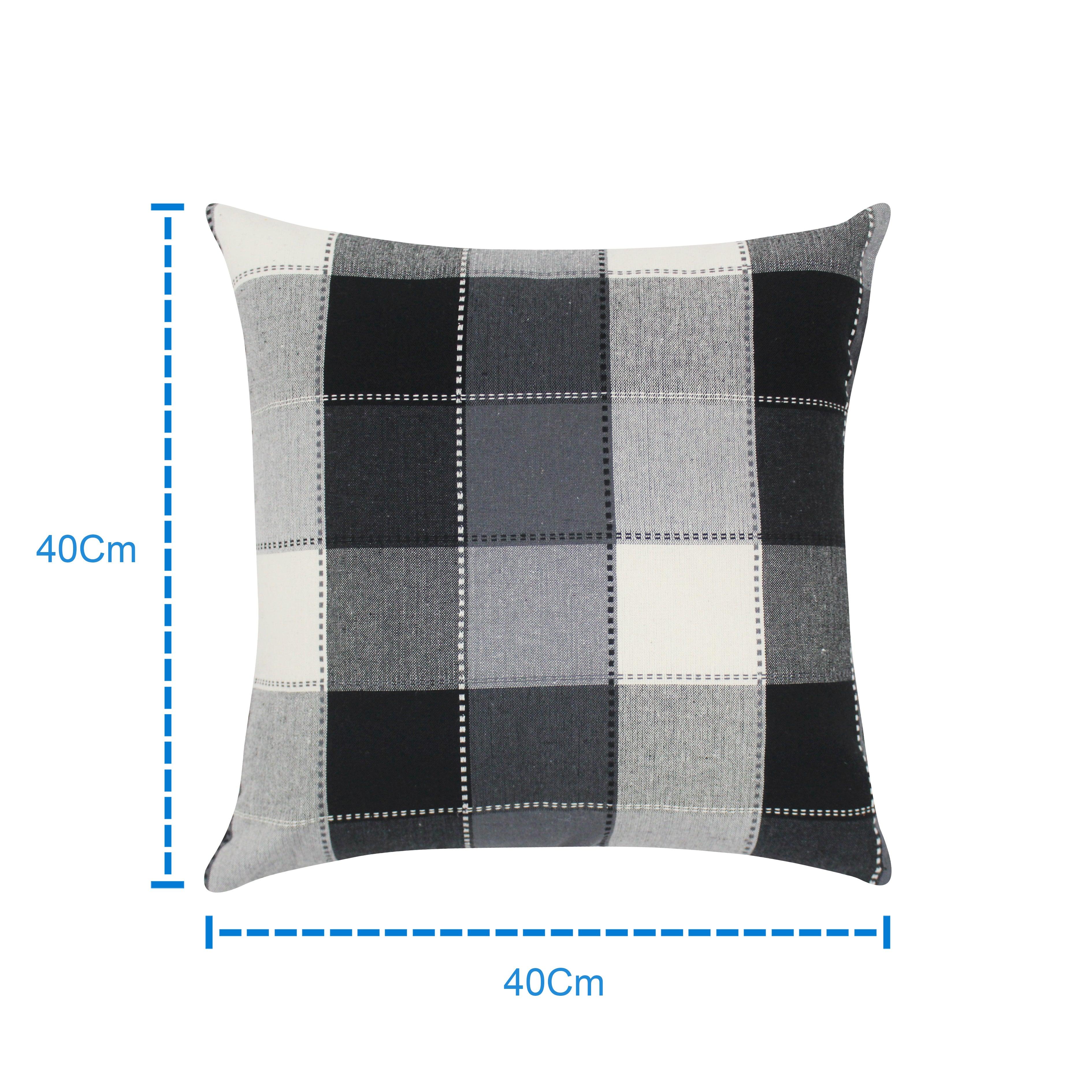 Cotton Dobby Black Cushion Covers