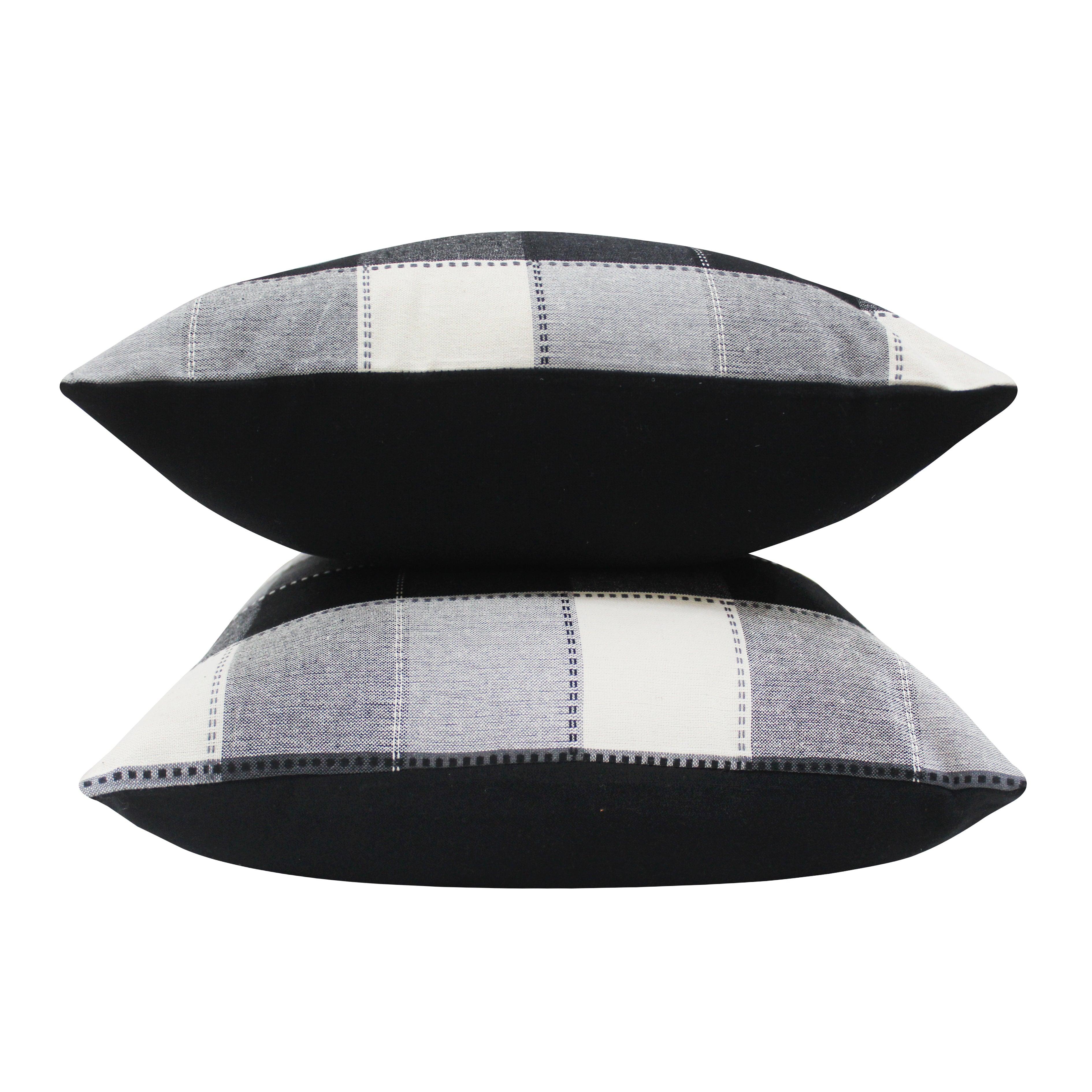 Cotton Dobby Black Cushion Covers
