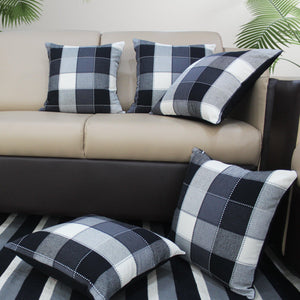 Cotton Dobby Black Cushion Covers Pack Of 5 freeshipping - Airwill