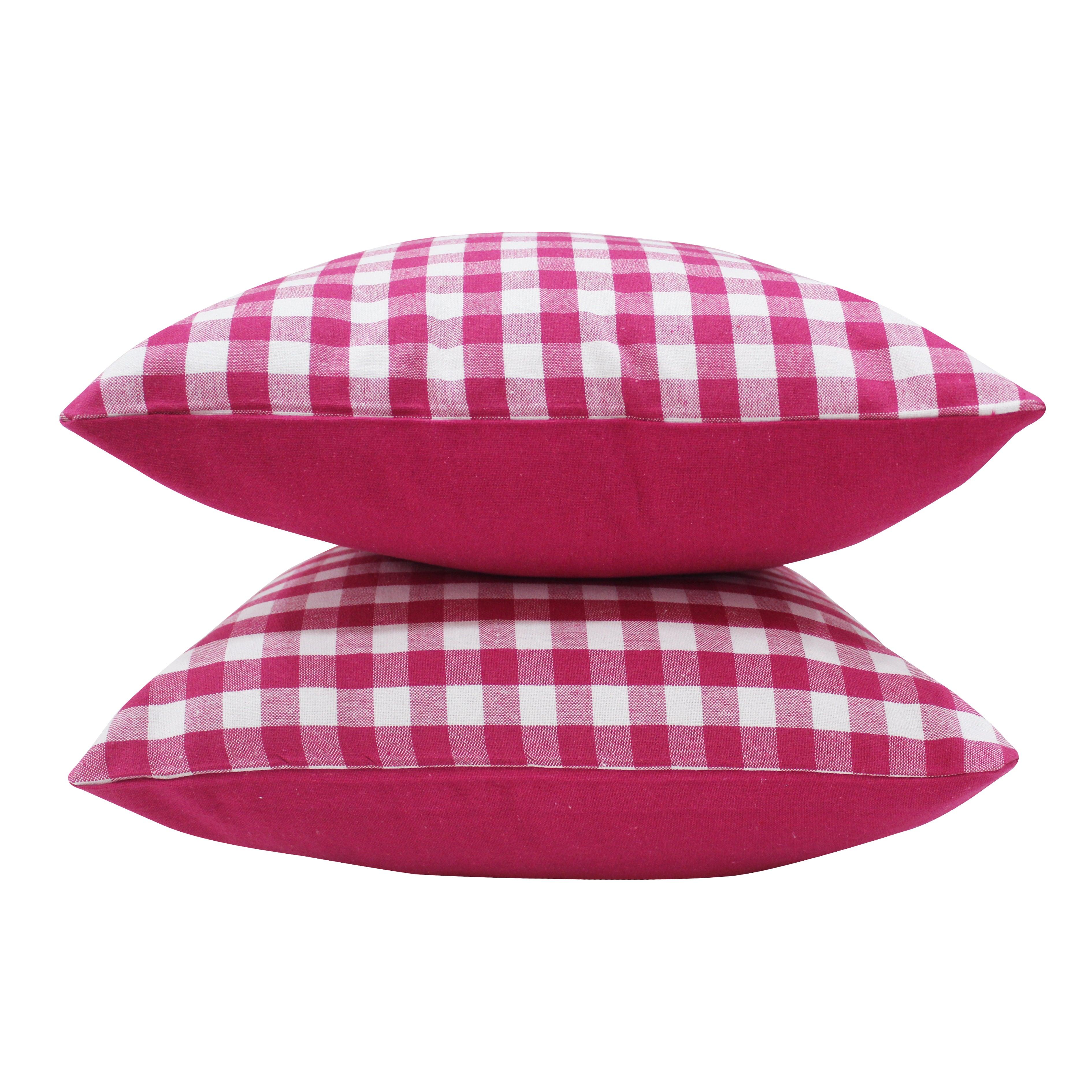 Cotton Track Dobby Pink Cushion Covers