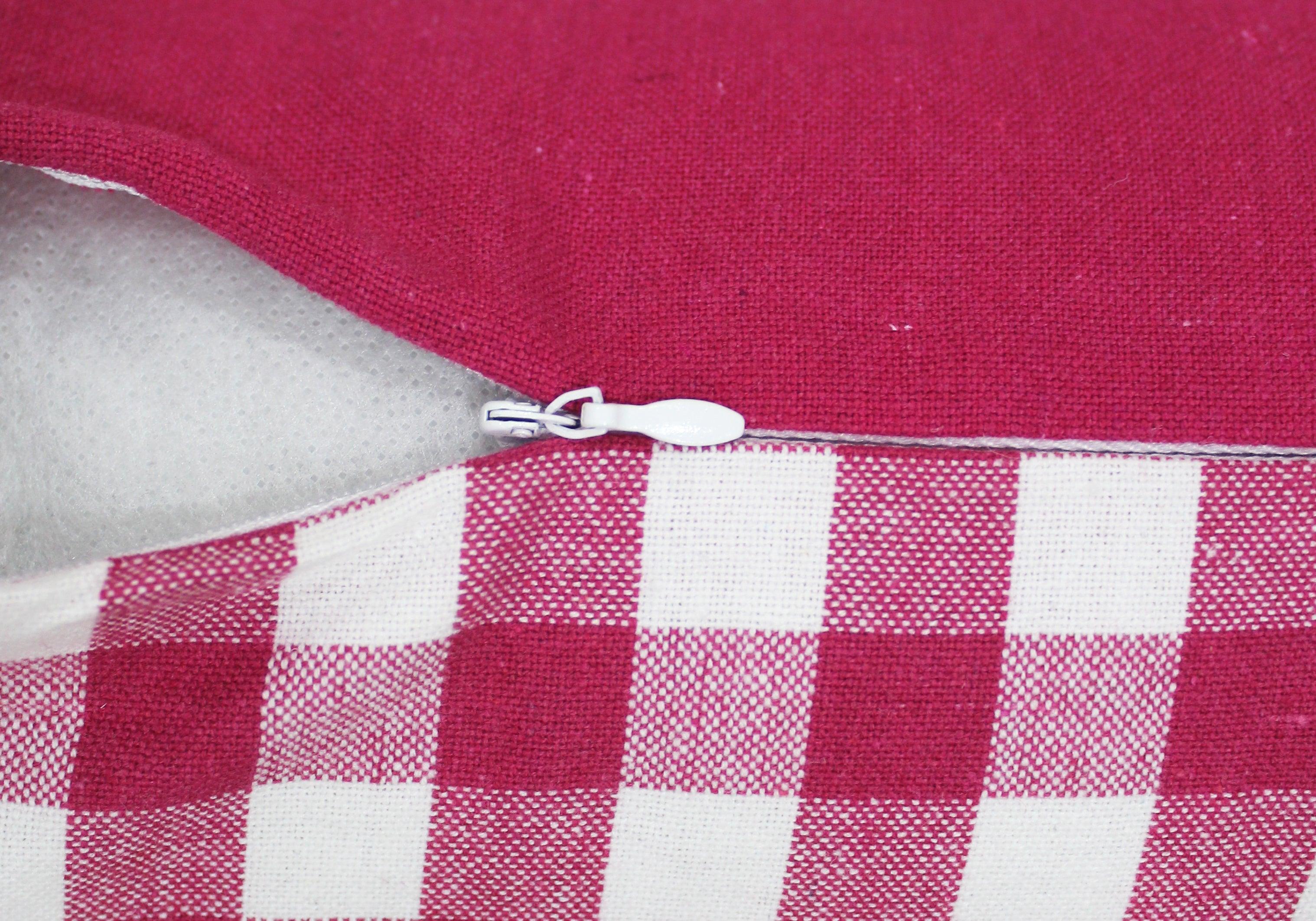 Cotton Track Dobby Pink Cushion Covers