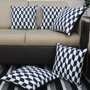 Cotton Classic Diamond Black Cushion Covers Pack Of 5 freeshipping - Airwill