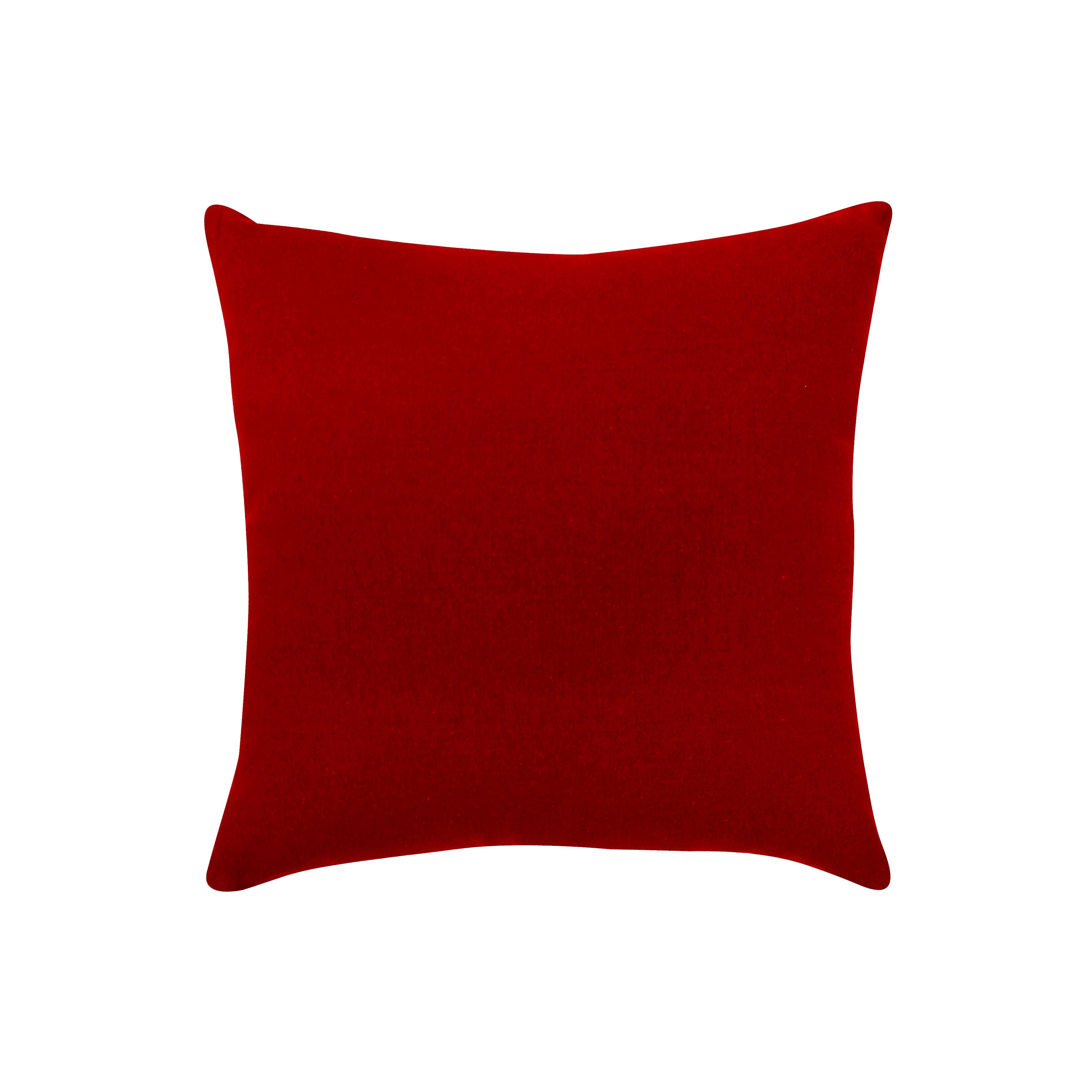 Cotton Track Dobby Red Cushion Covers