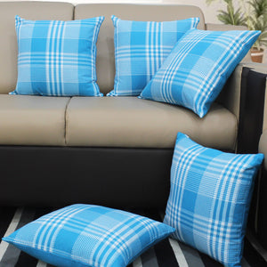 Cotton Track Dobby Blue Cushion Covers Pack Of 5 freeshipping - Airwill
