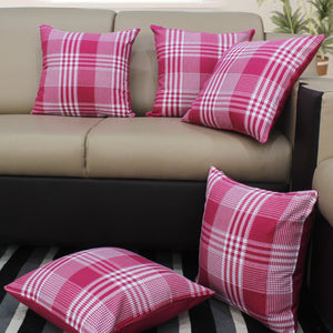 Cotton Track Dobby Pink Cushion Covers Pack Of 5 freeshipping - Airwill