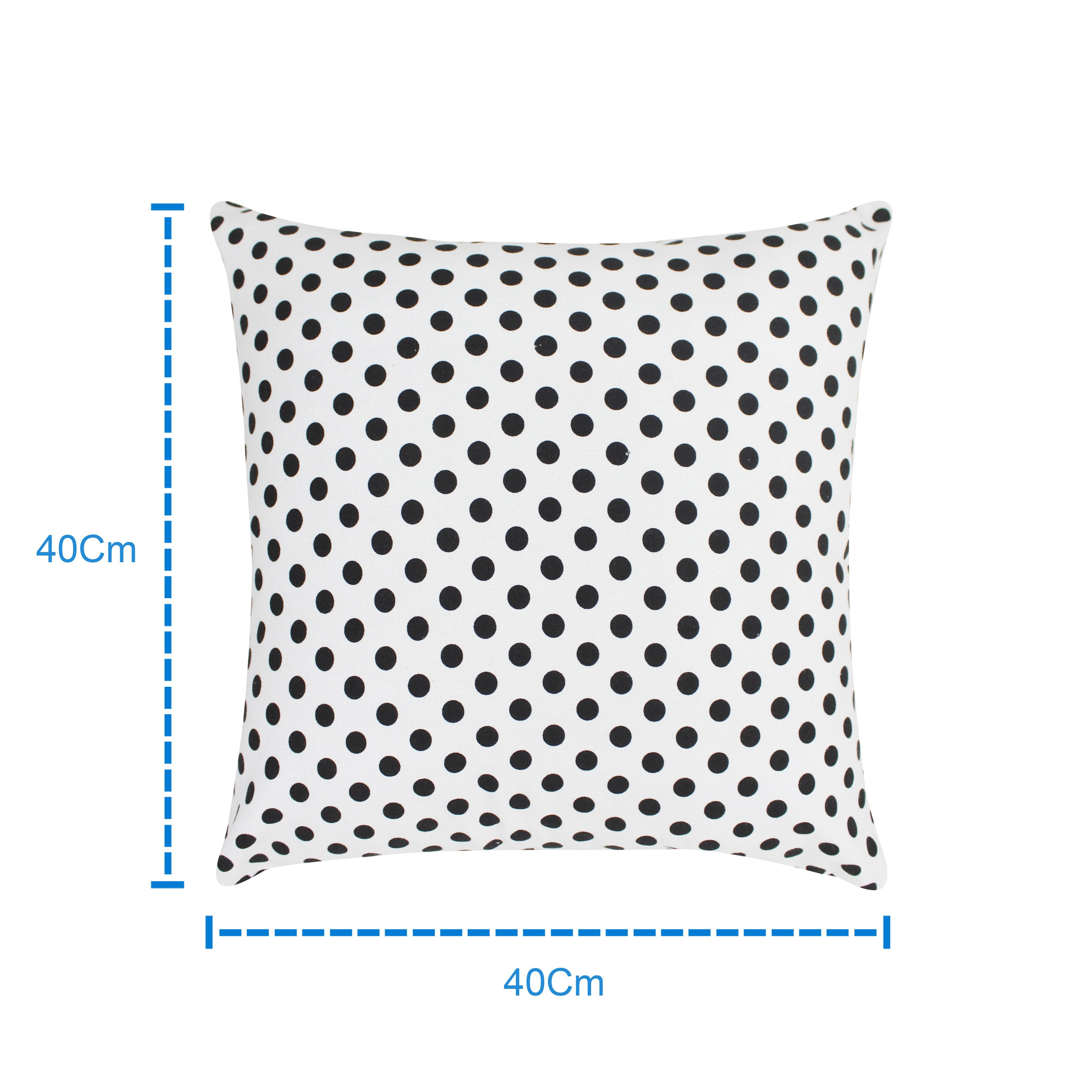 Cotton Polka Dot White Cushion Covers