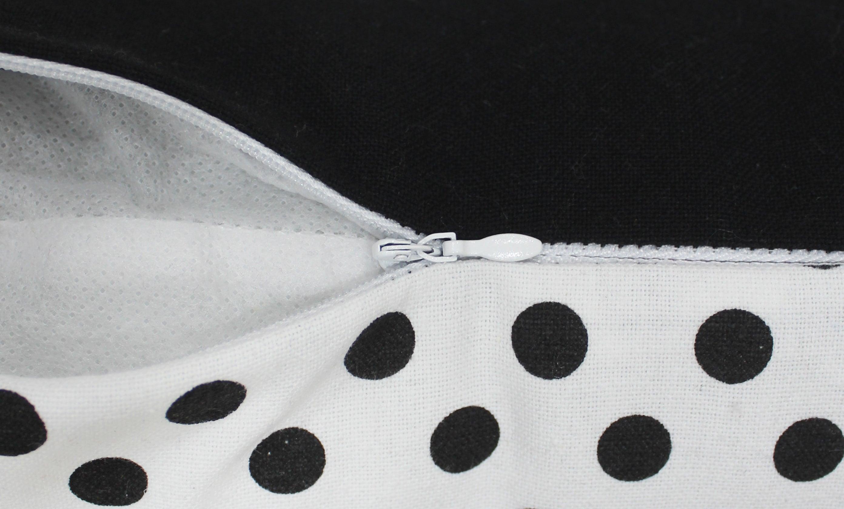 Cotton Polka Dot White Cushion Covers