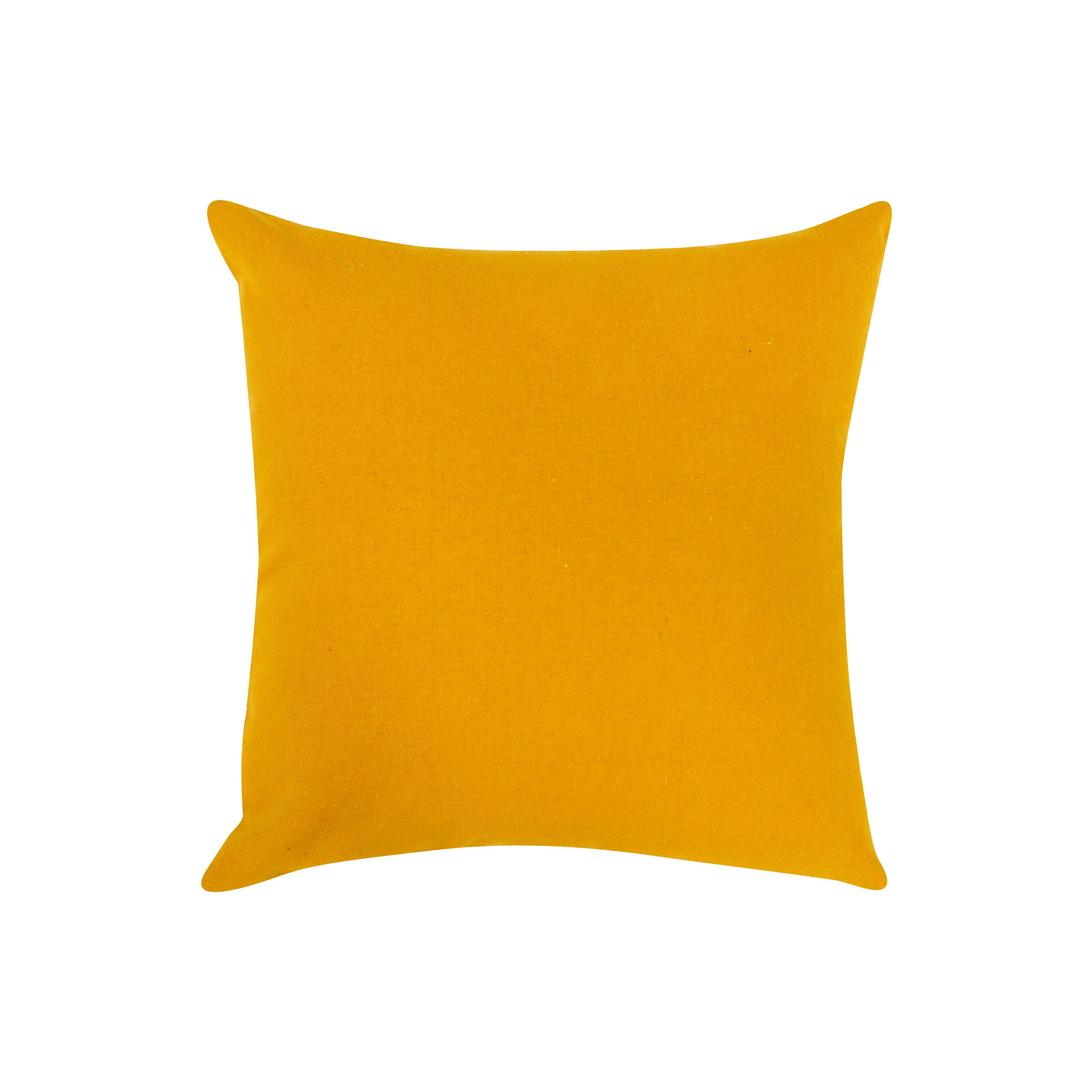 Cotton Lanfranki Yellow Check Cushion Covers