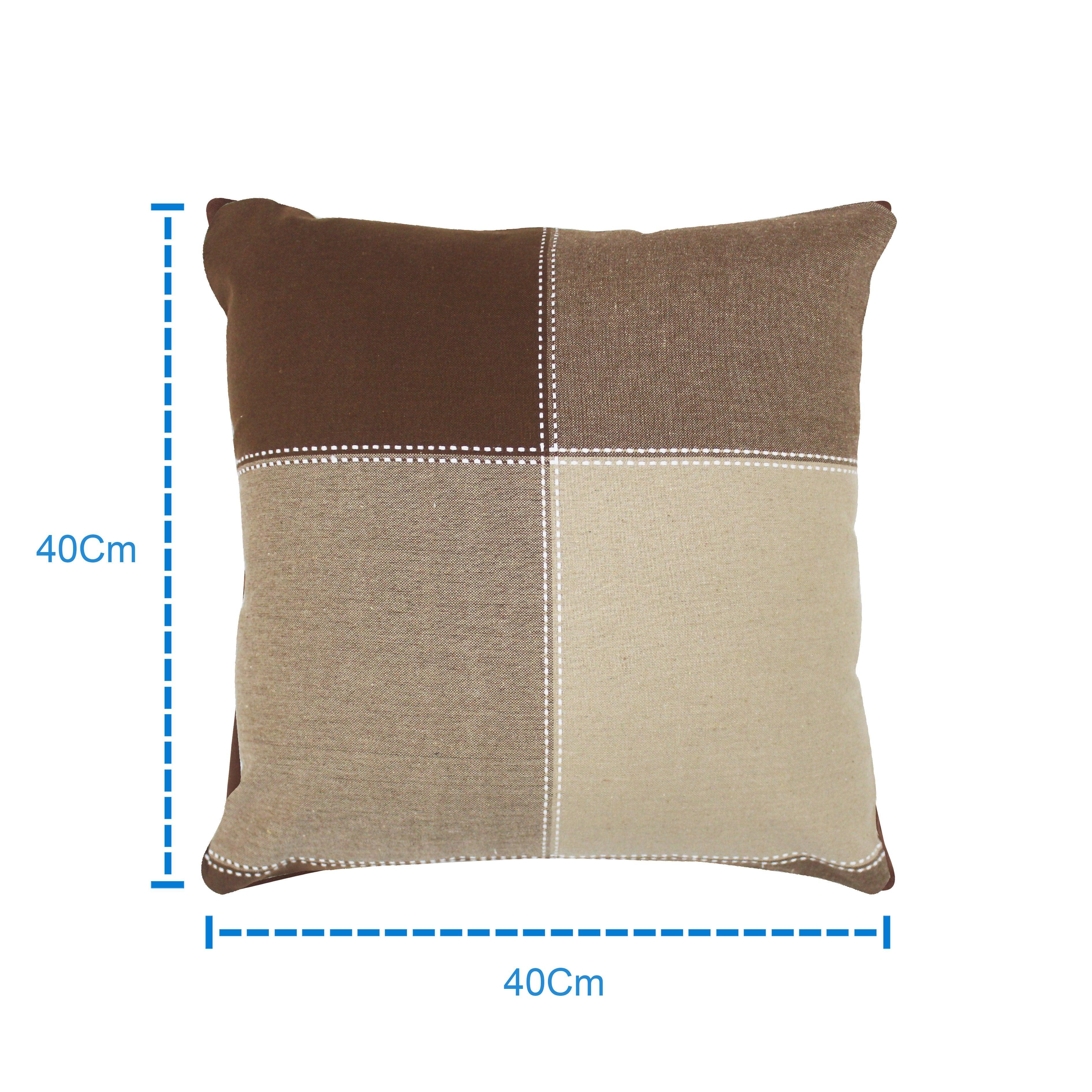 Cotton 4 Way Dobby Brown Cushion Covers