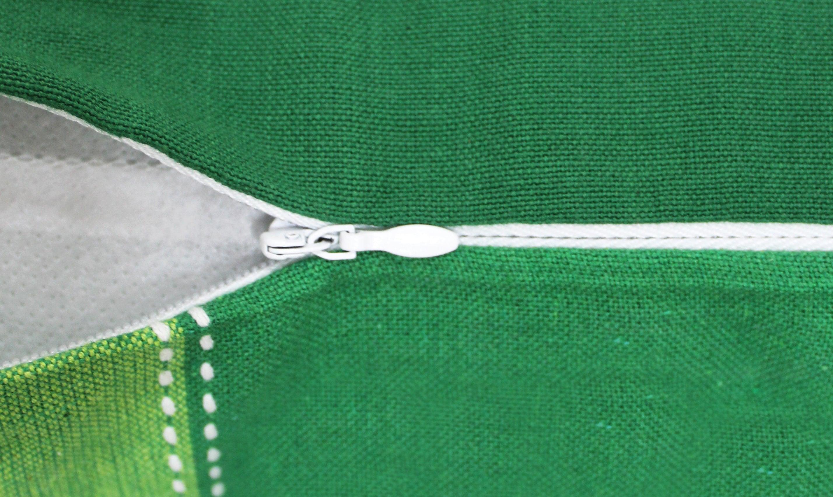 Cotton 4 Way Dobby Green Cushion Covers