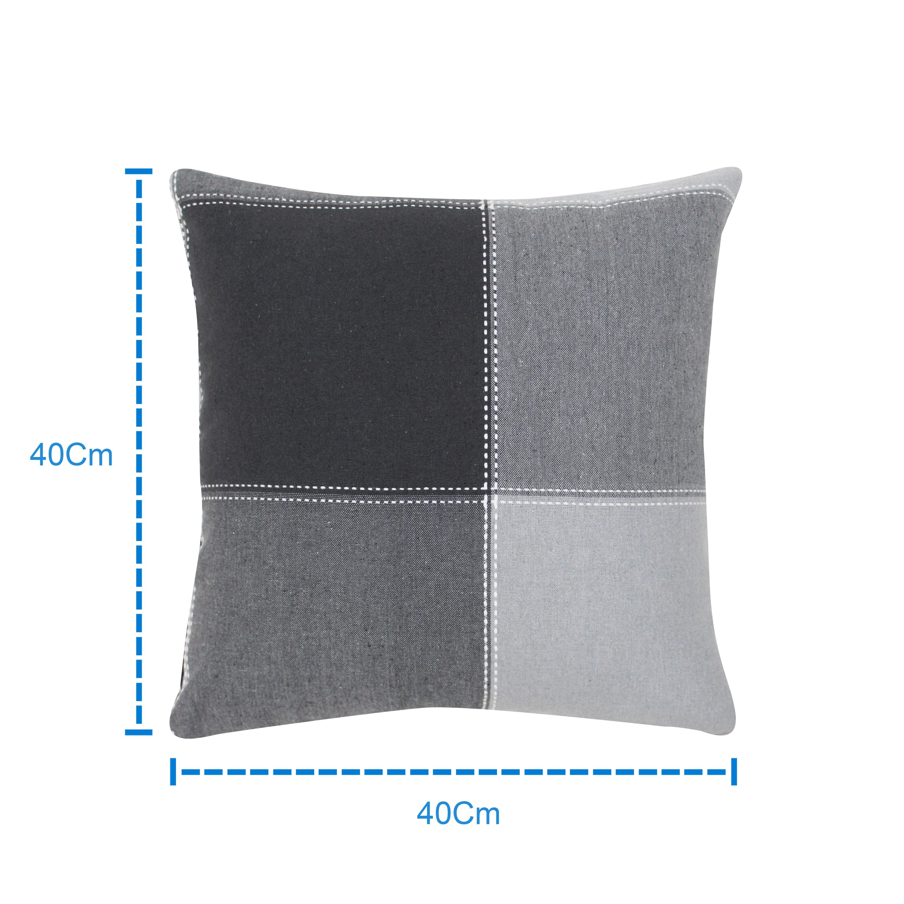 Cotton 4 Way Dobby Grey Cushion Covers