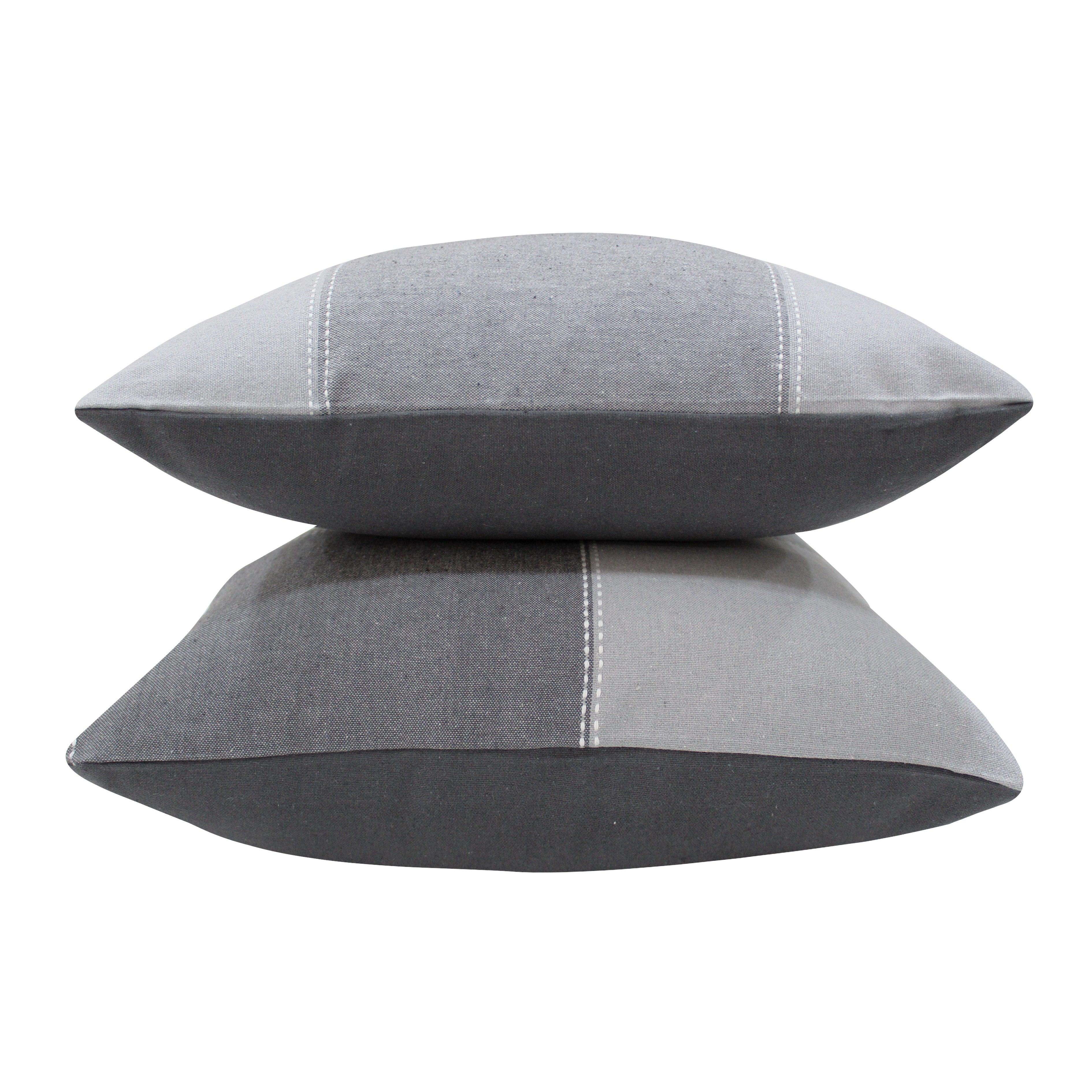 Cotton 4 Way Dobby Grey Cushion Covers
