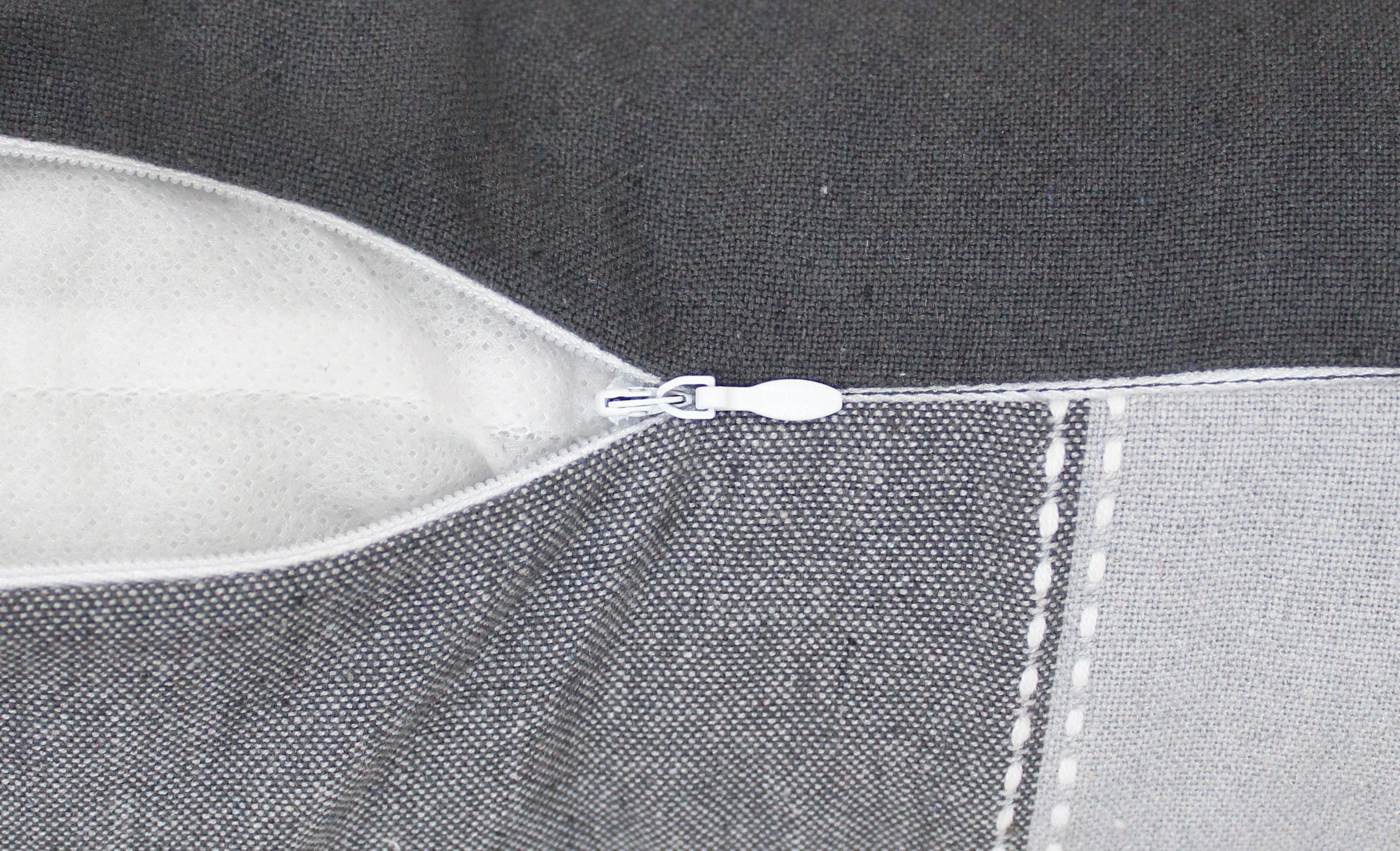 Cotton 4 Way Dobby Grey Cushion Covers