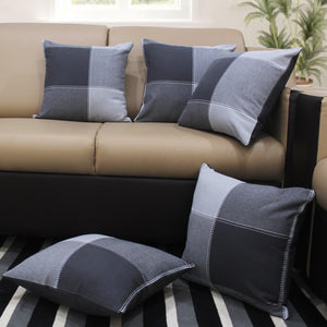 Cotton 4 Way Dobby Grey Cushion Covers Pack Of 5 freeshipping - Airwill