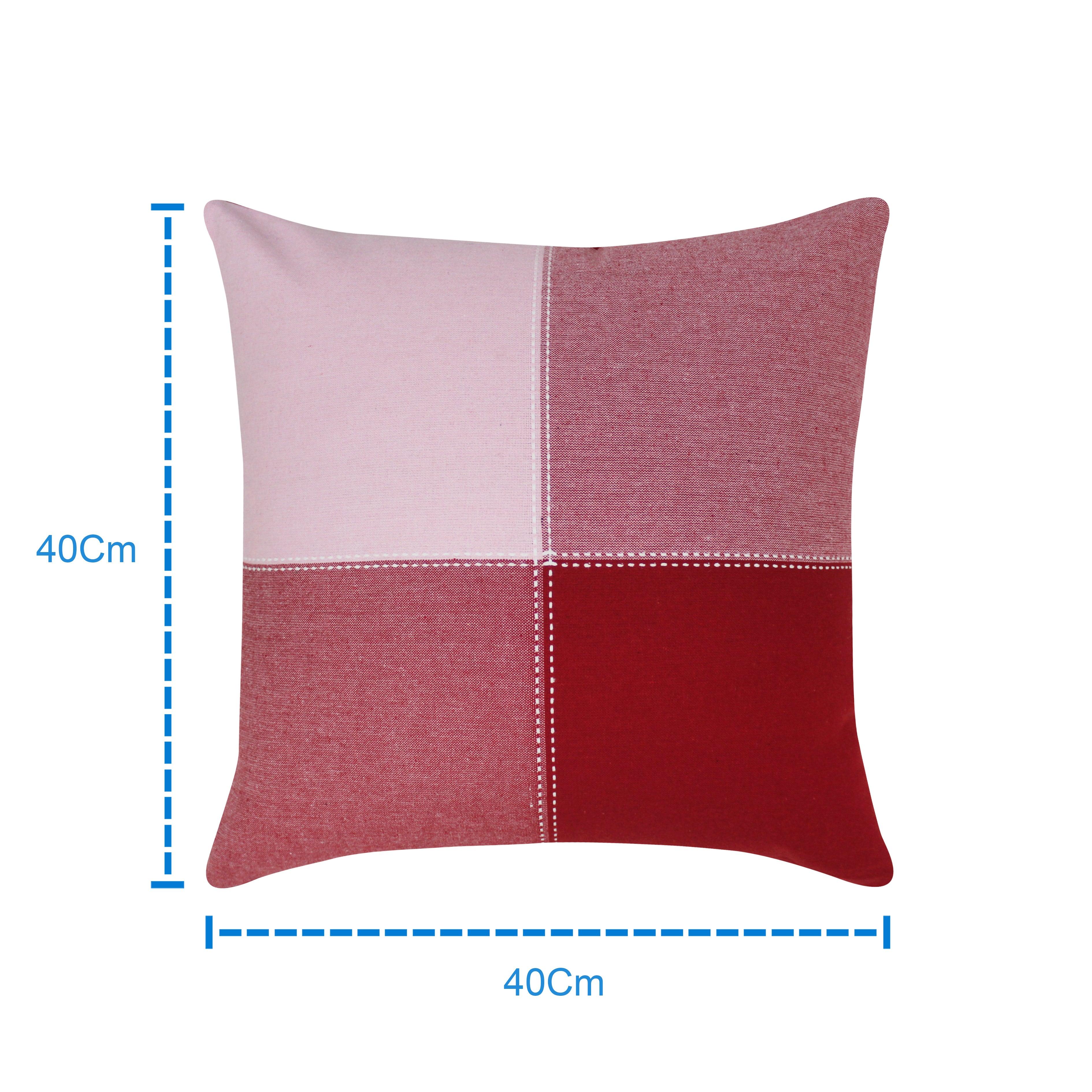 Cotton 4 Way Dobby Red Cushion Covers