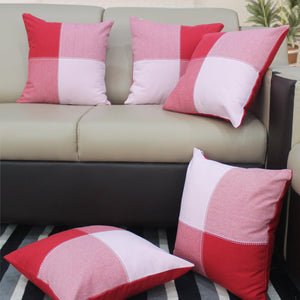 Cotton 4 Way Dobby Red Cushion Covers Pack Of 5 freeshipping - Airwill