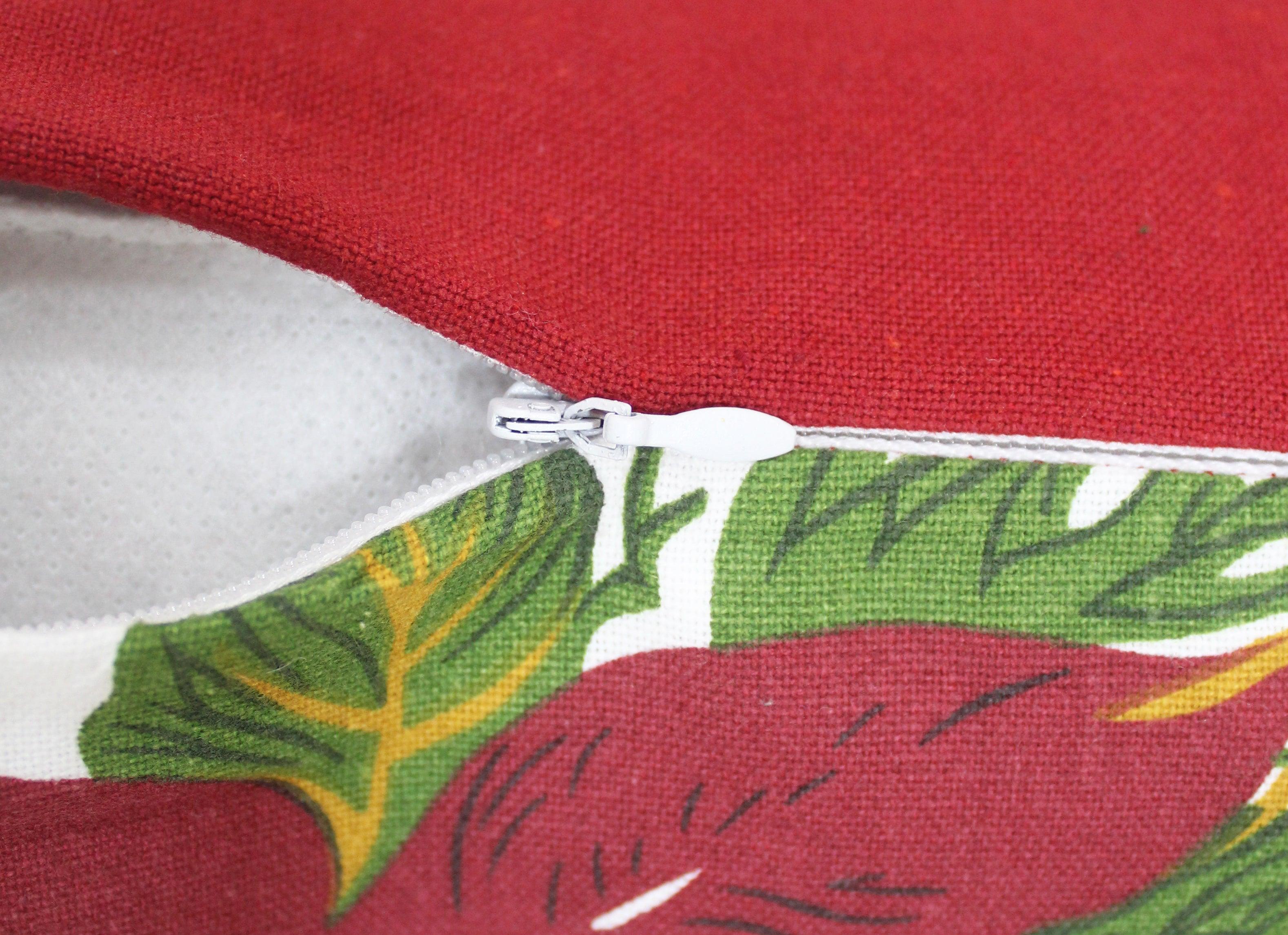 Cotton Maroon Floral Cushion Covers