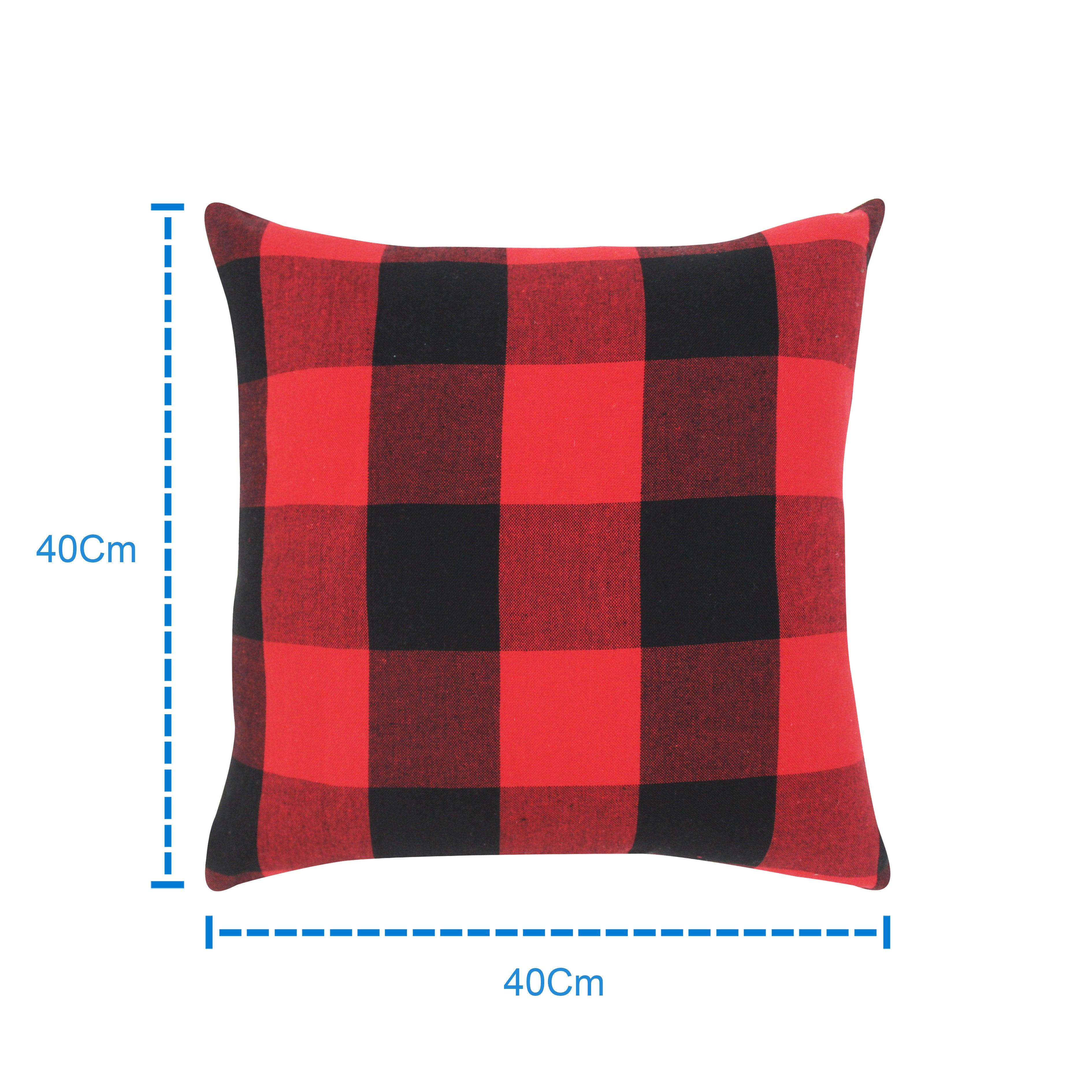 Cotton Big Check Cushion Covers