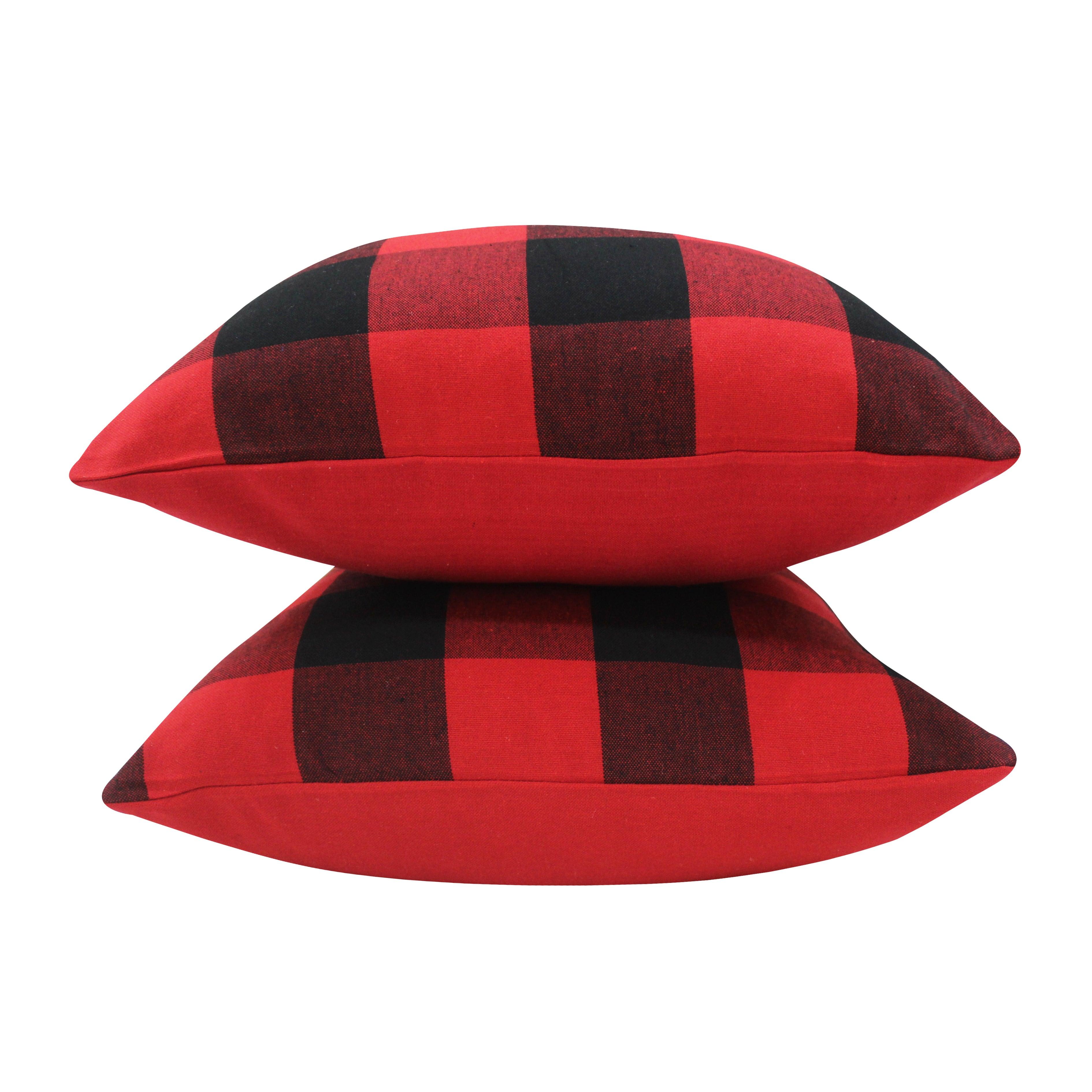 Cotton Big Check Cushion Covers