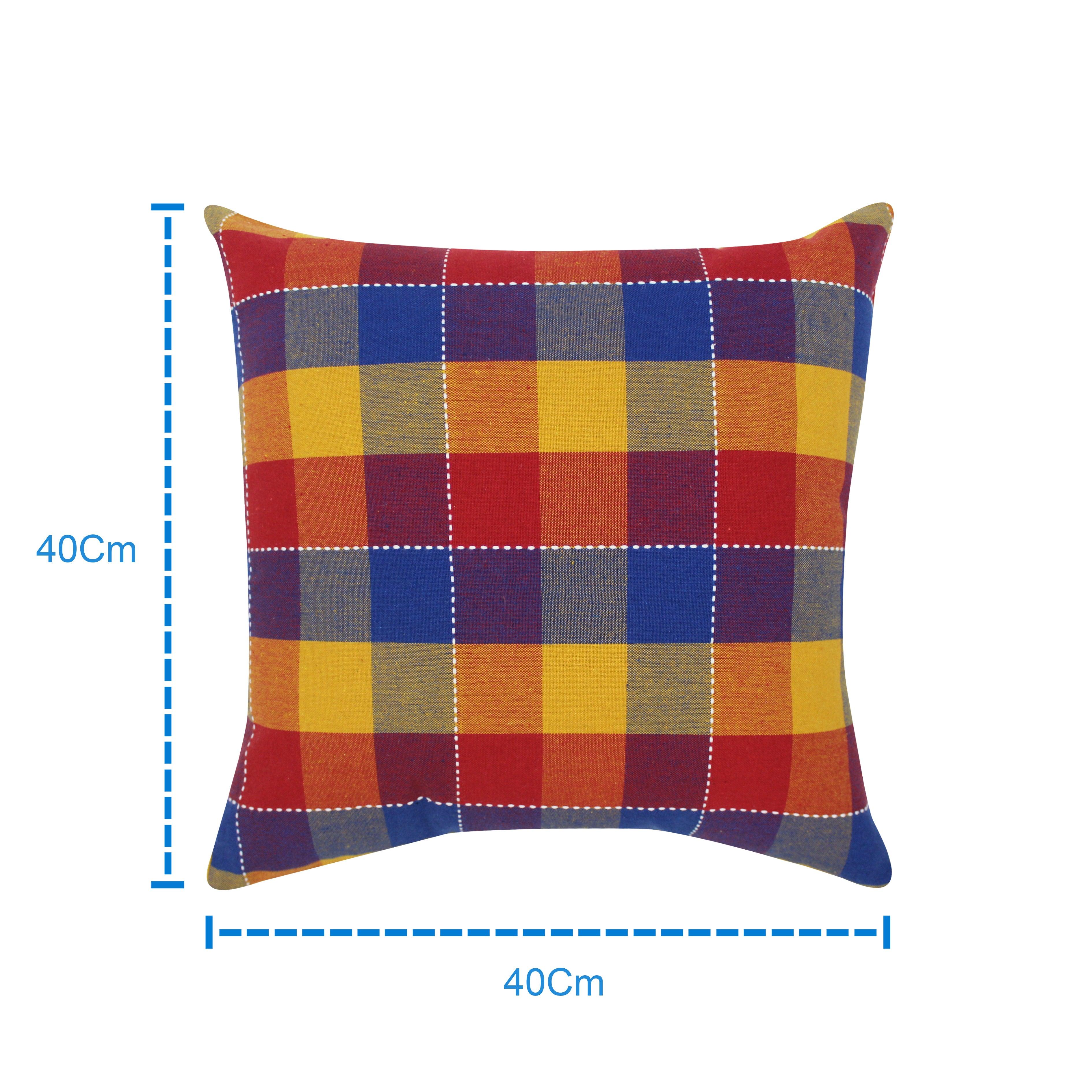 Cotton Adukalam Check Cushion Covers