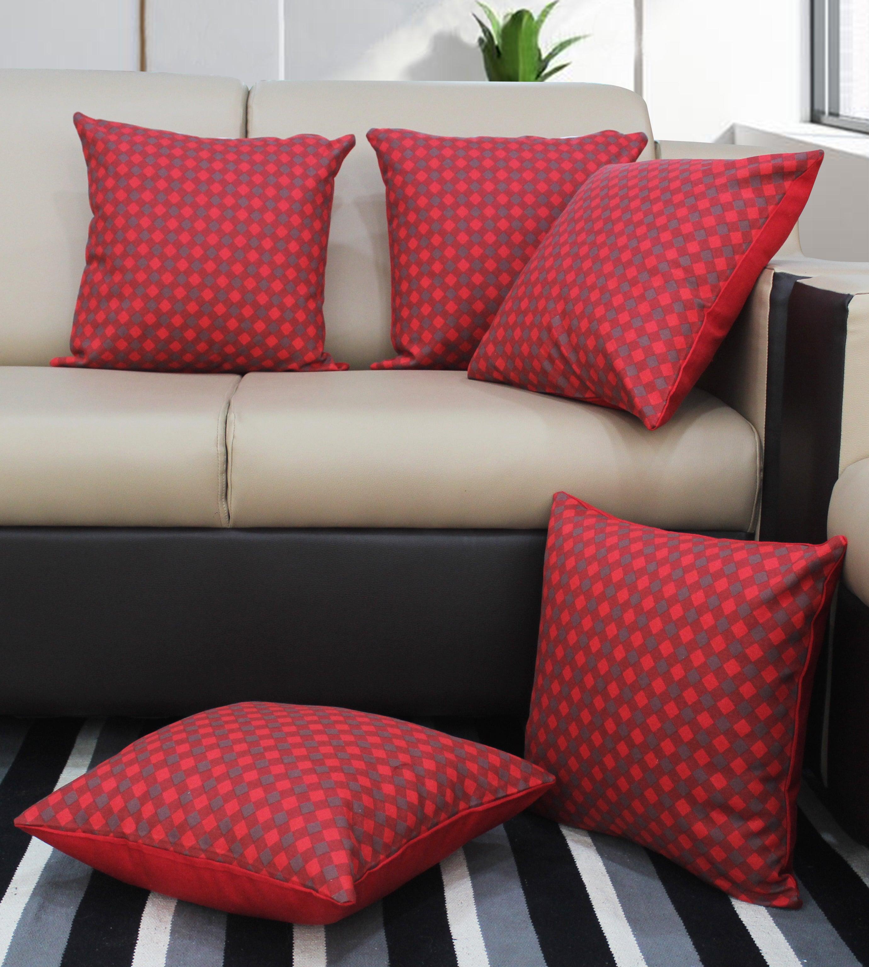 Cotton Buffalo Cross Cushion Covers