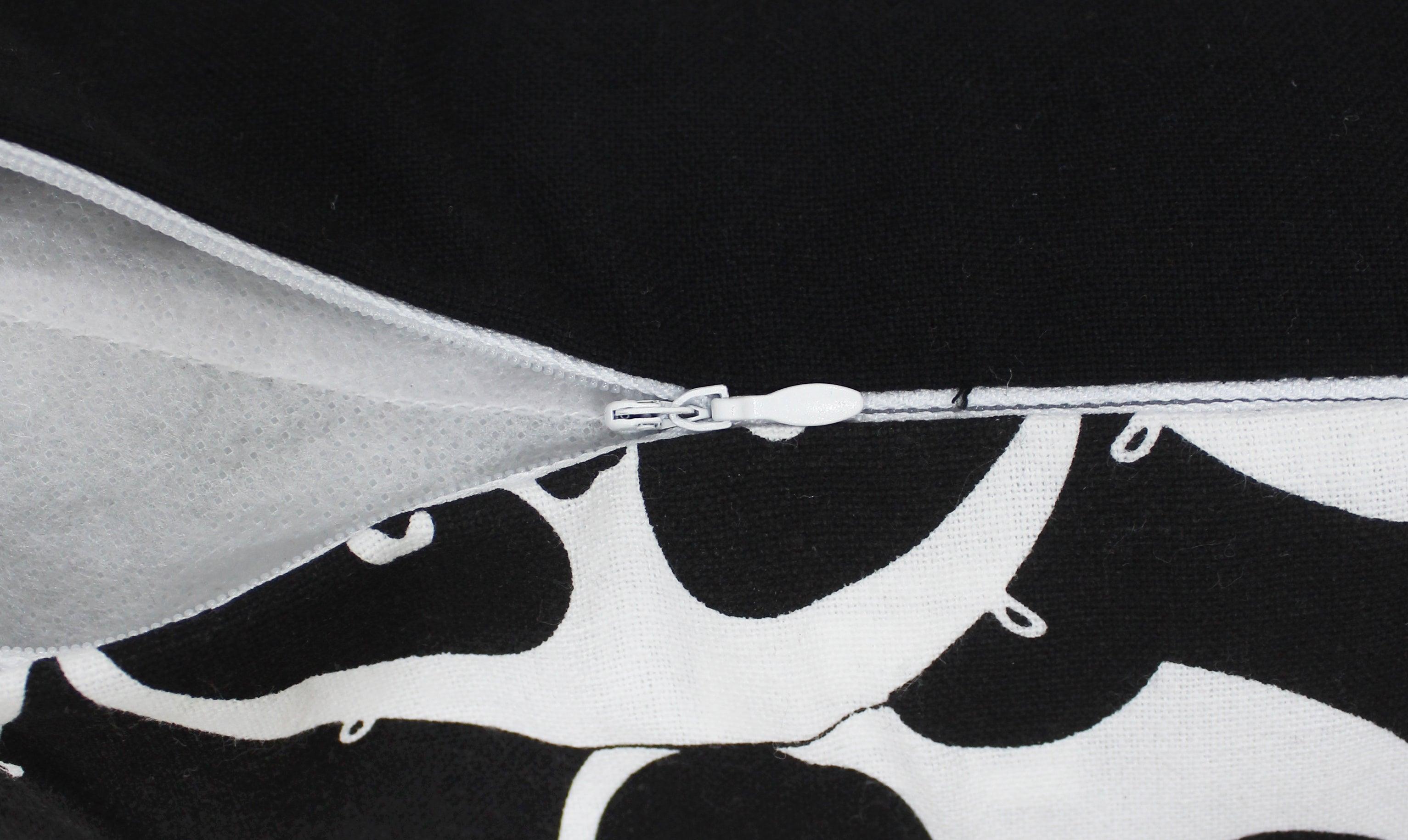 Cotton Black Panda Cushion Covers