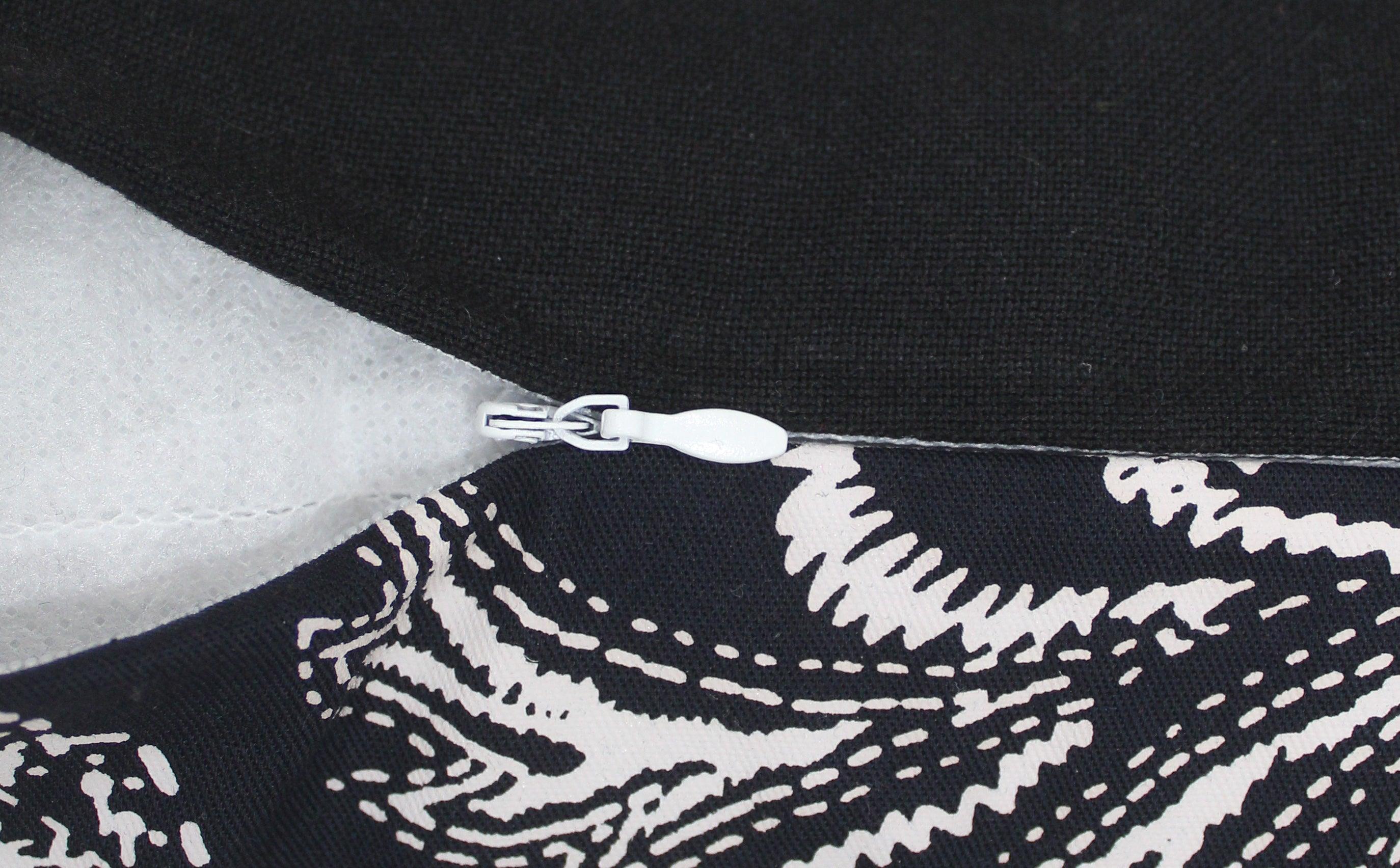 Cotton Black Flower Cushion Covers