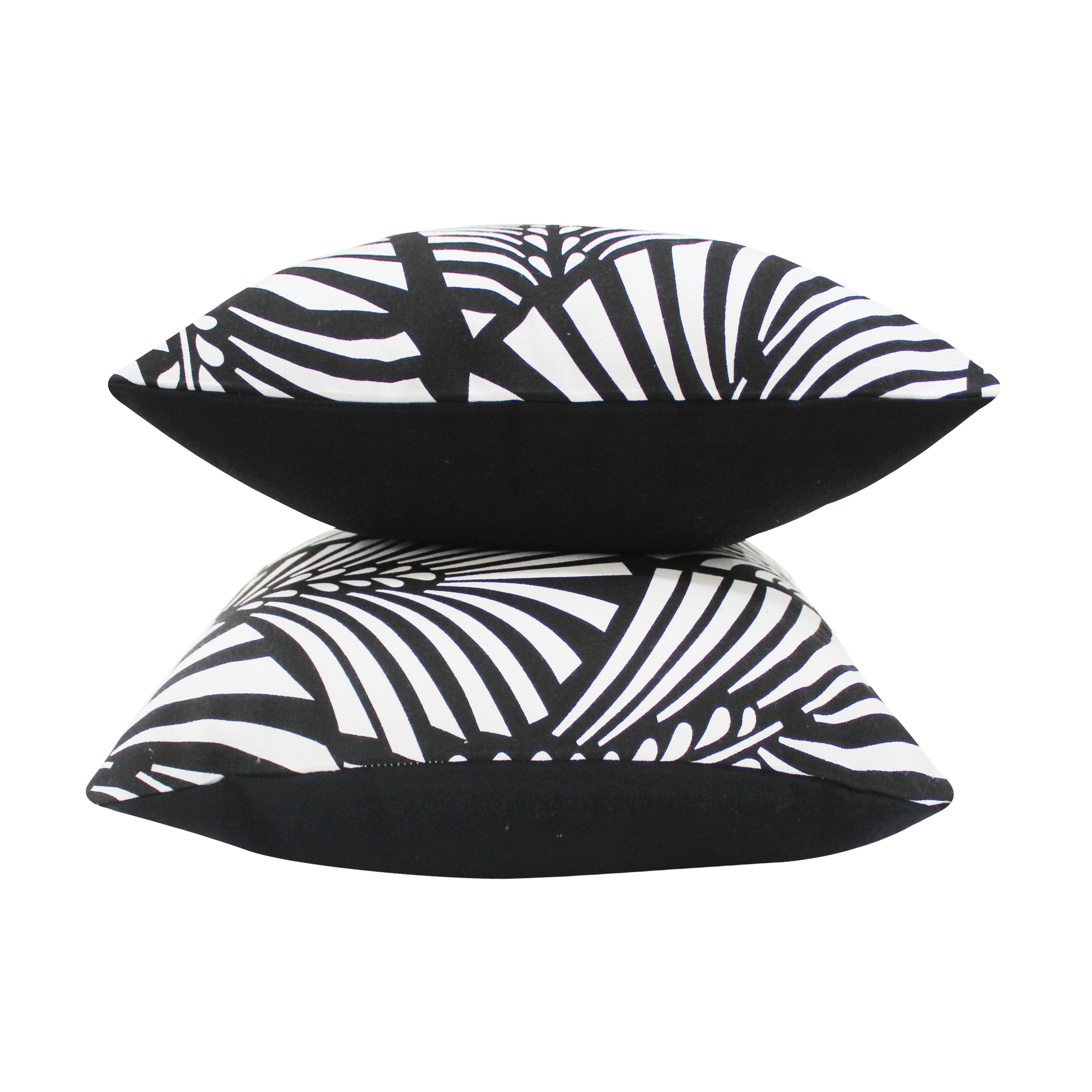 Cotton Black Zebra Cushion Covers