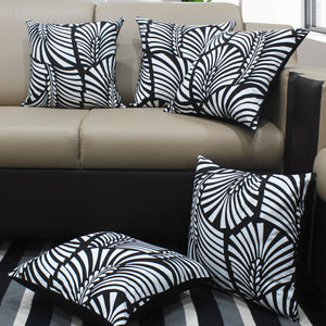 Cotton Black Zebra Cushion Covers Pack of 5 freeshipping - Airwill