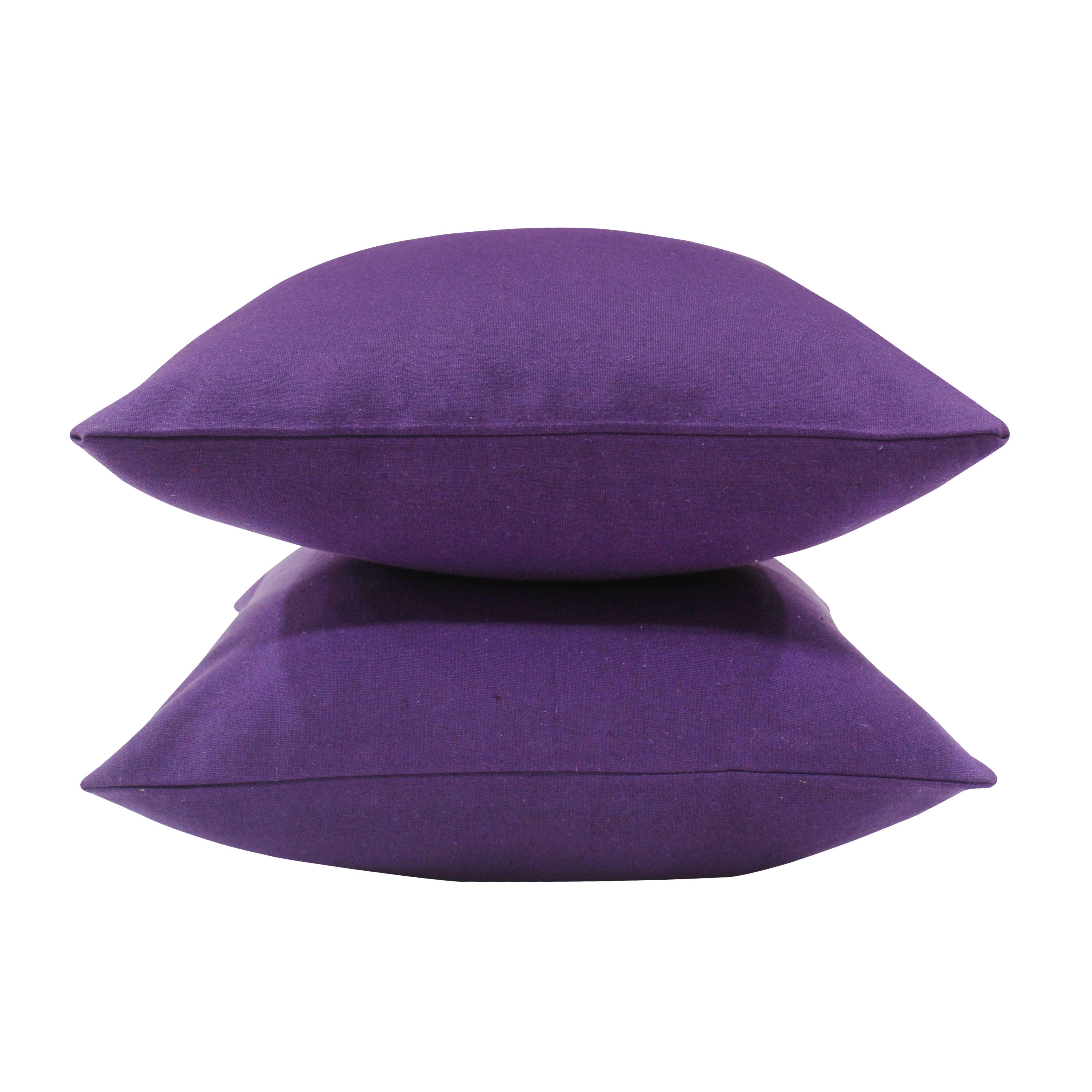 Cotton Solid Violet Cushion Covers