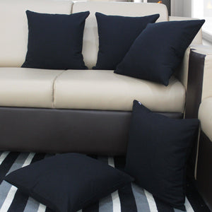 Cotton Solid Black Cushion Covers Pack of 5 freeshipping - Airwill