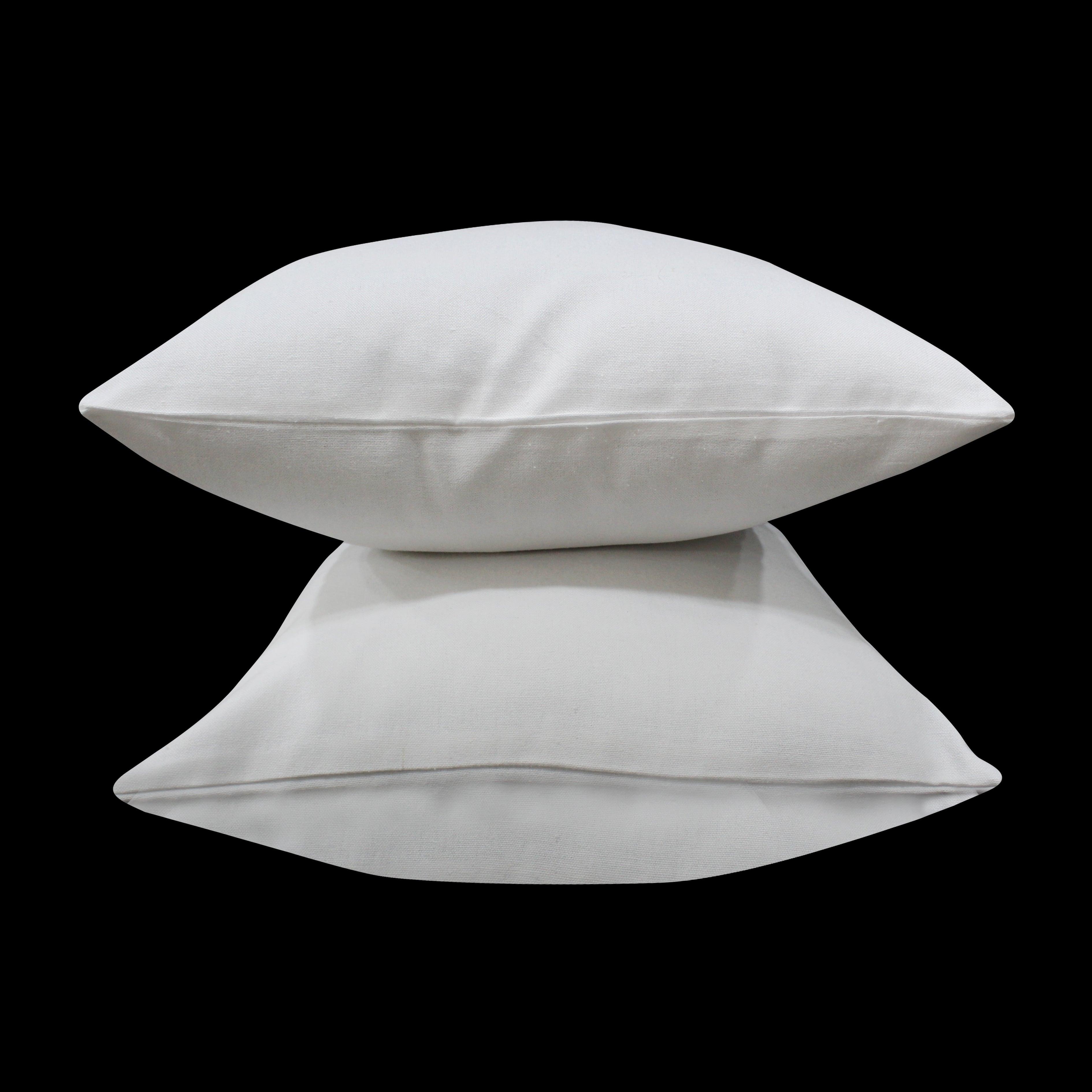 Cotton Solid White Cushion Covers