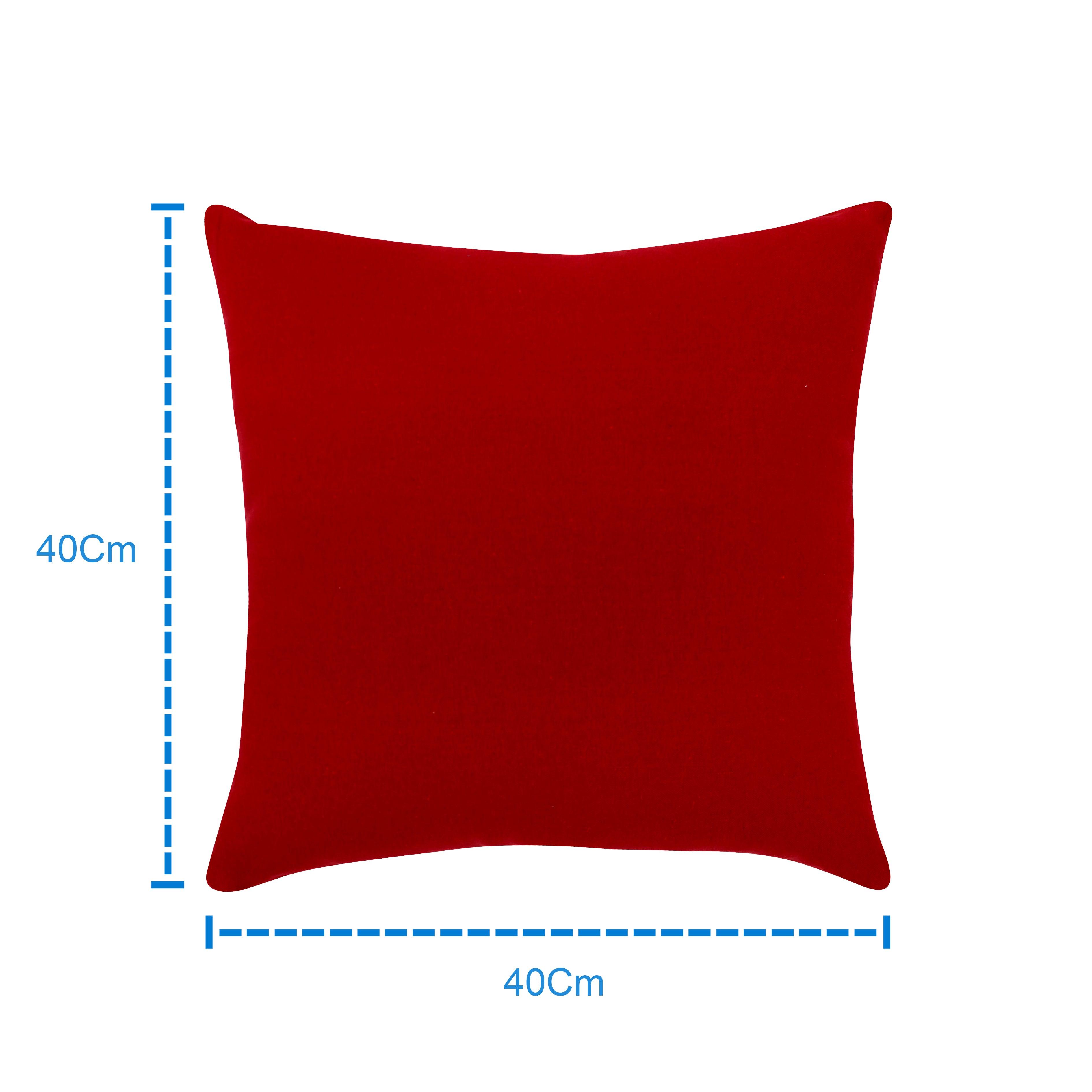 Cotton Solid Red Cushion Covers