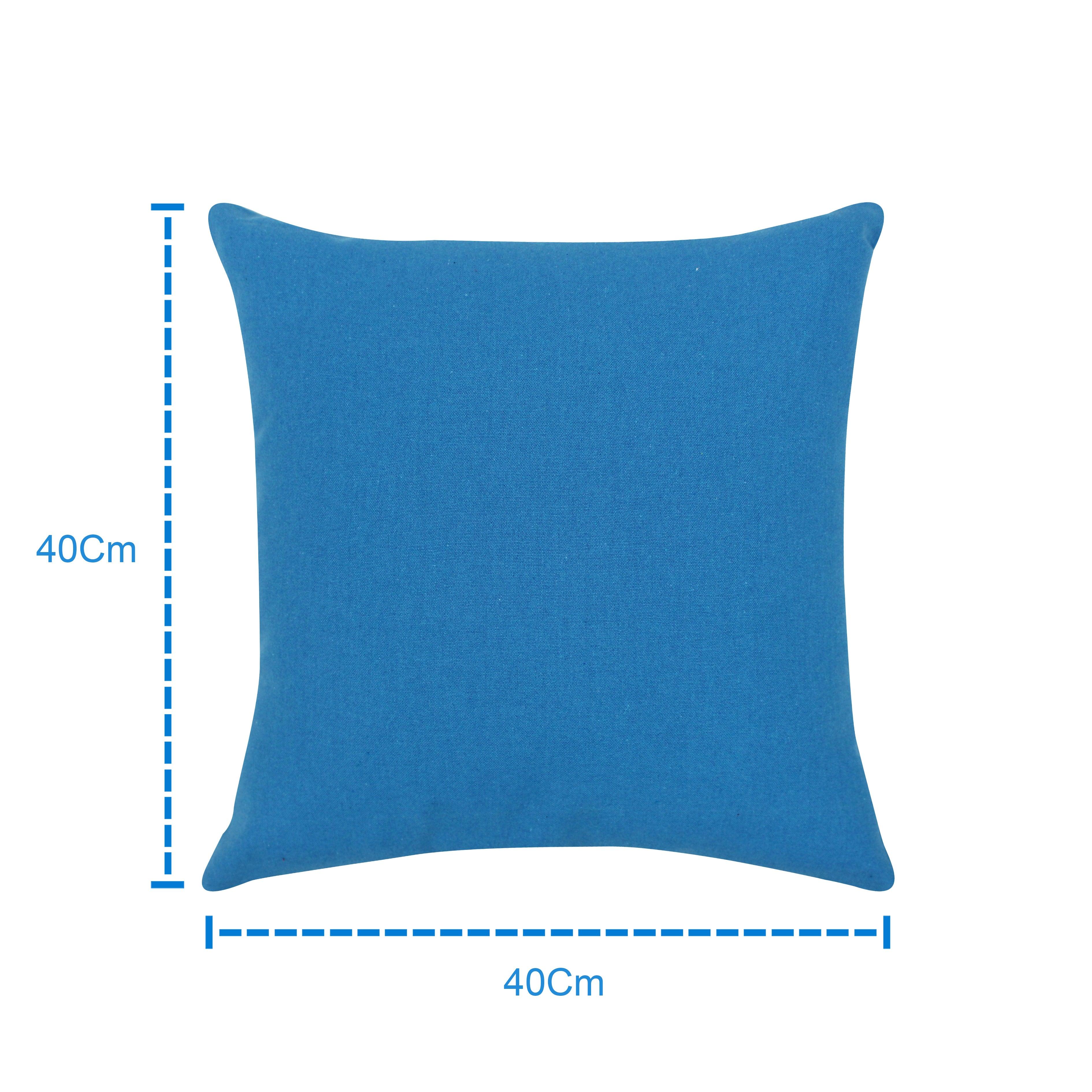 Cotton Solid Turquoise Blue Cushion Covers