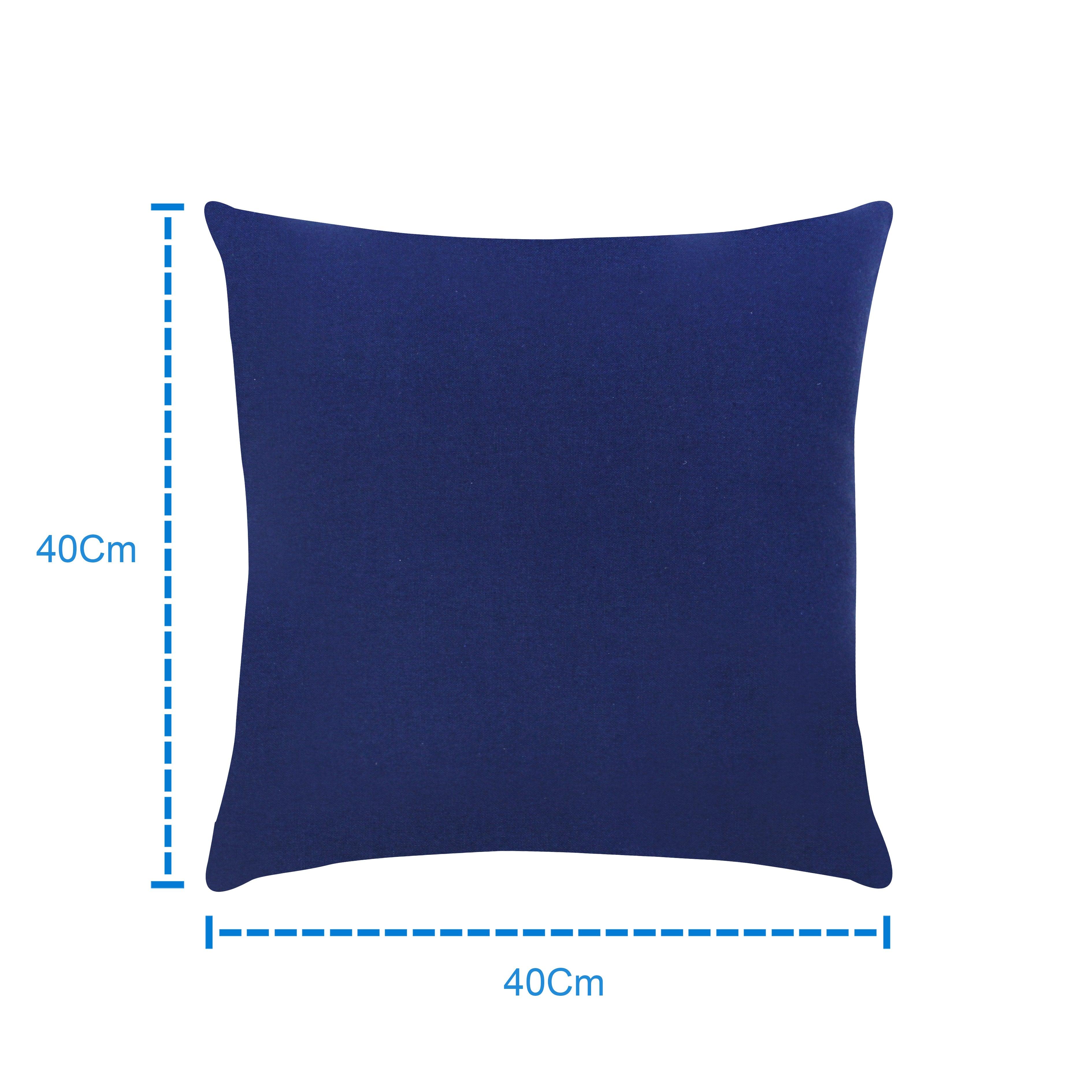 Cotton Solid Blue Cushion Covers