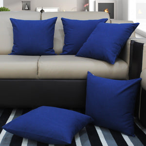Cotton Solid Blue Cushion Covers Pack of 5 freeshipping - Airwill