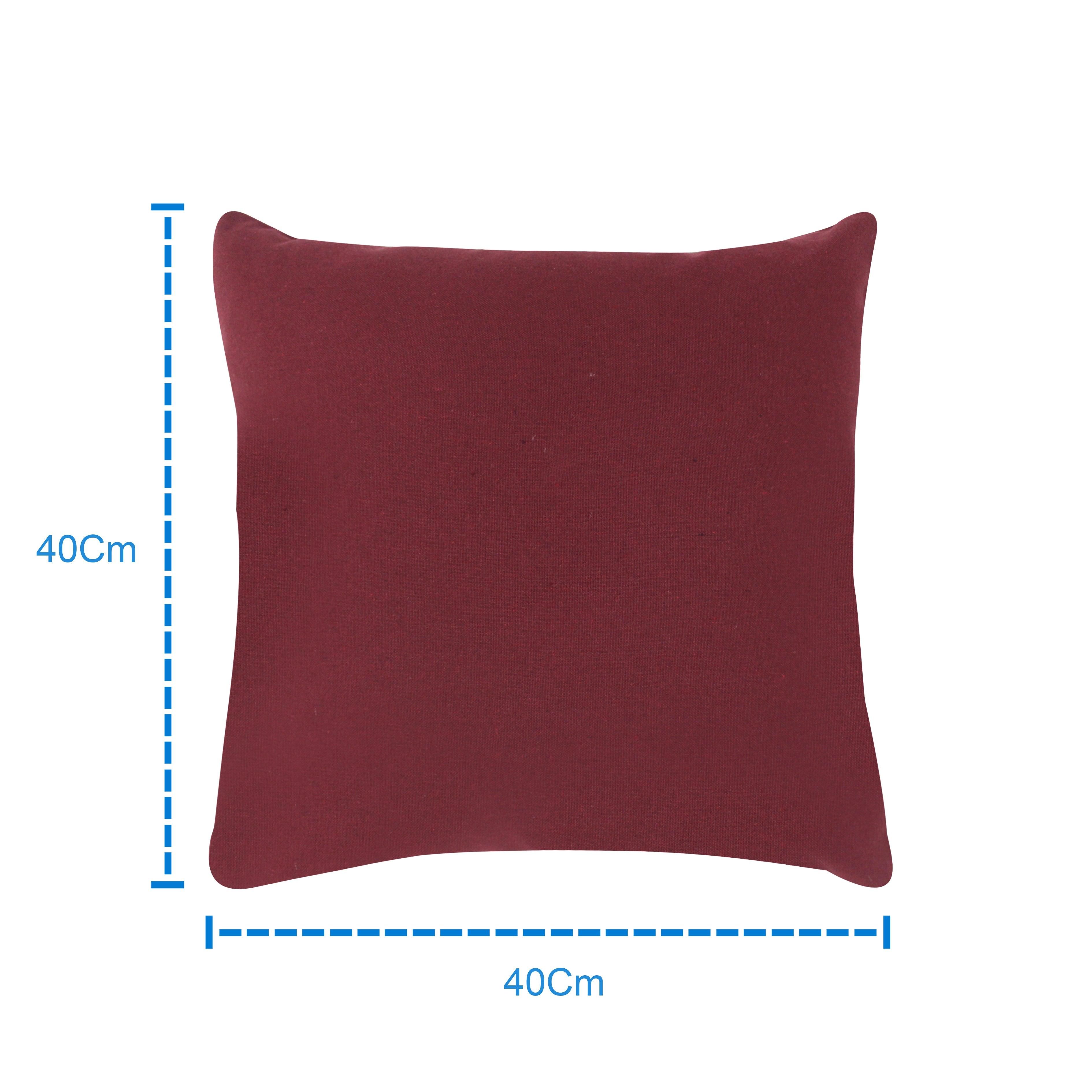 Cotton Solid Cherry Red Cushion Covers
