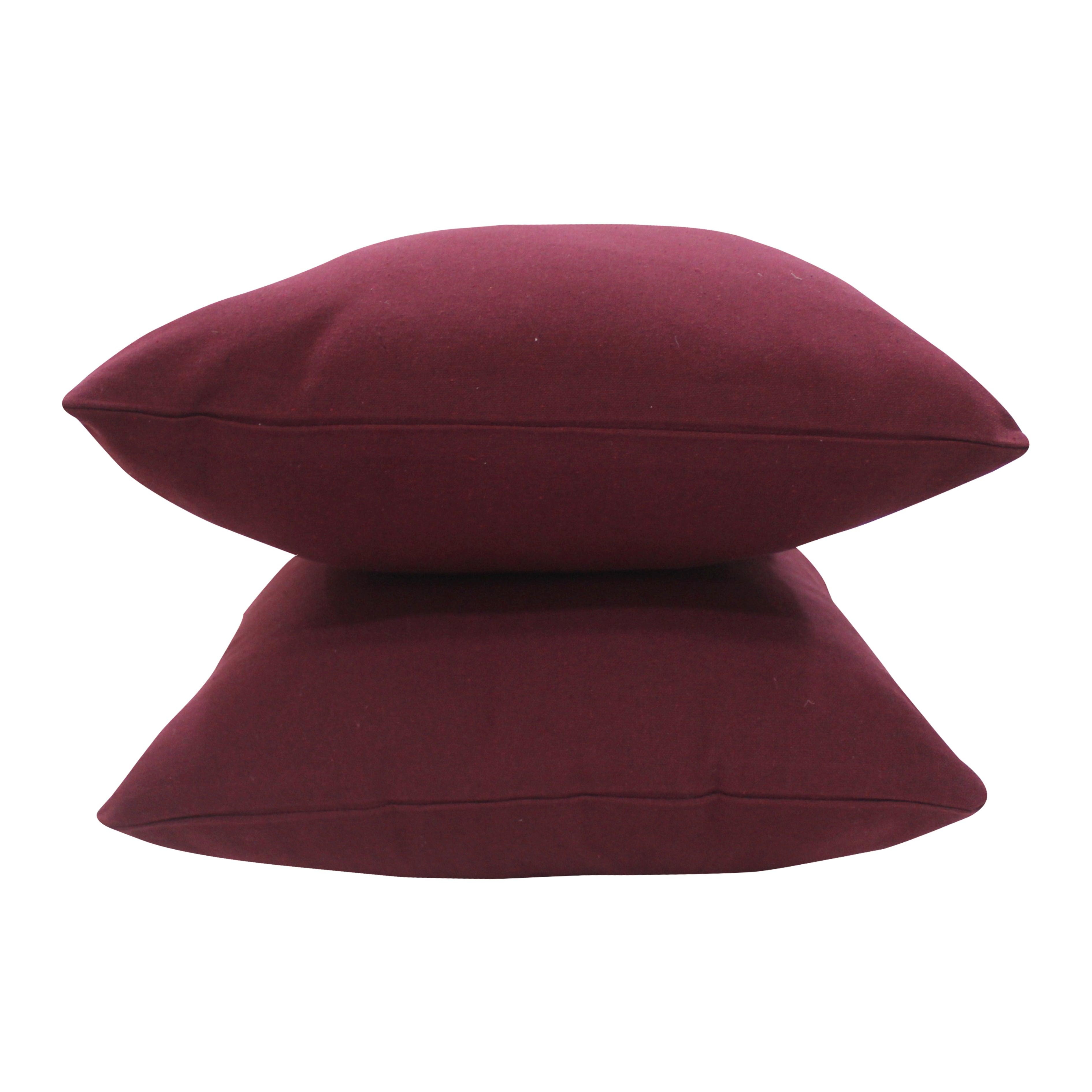 Cotton Solid Cherry Red Cushion Covers