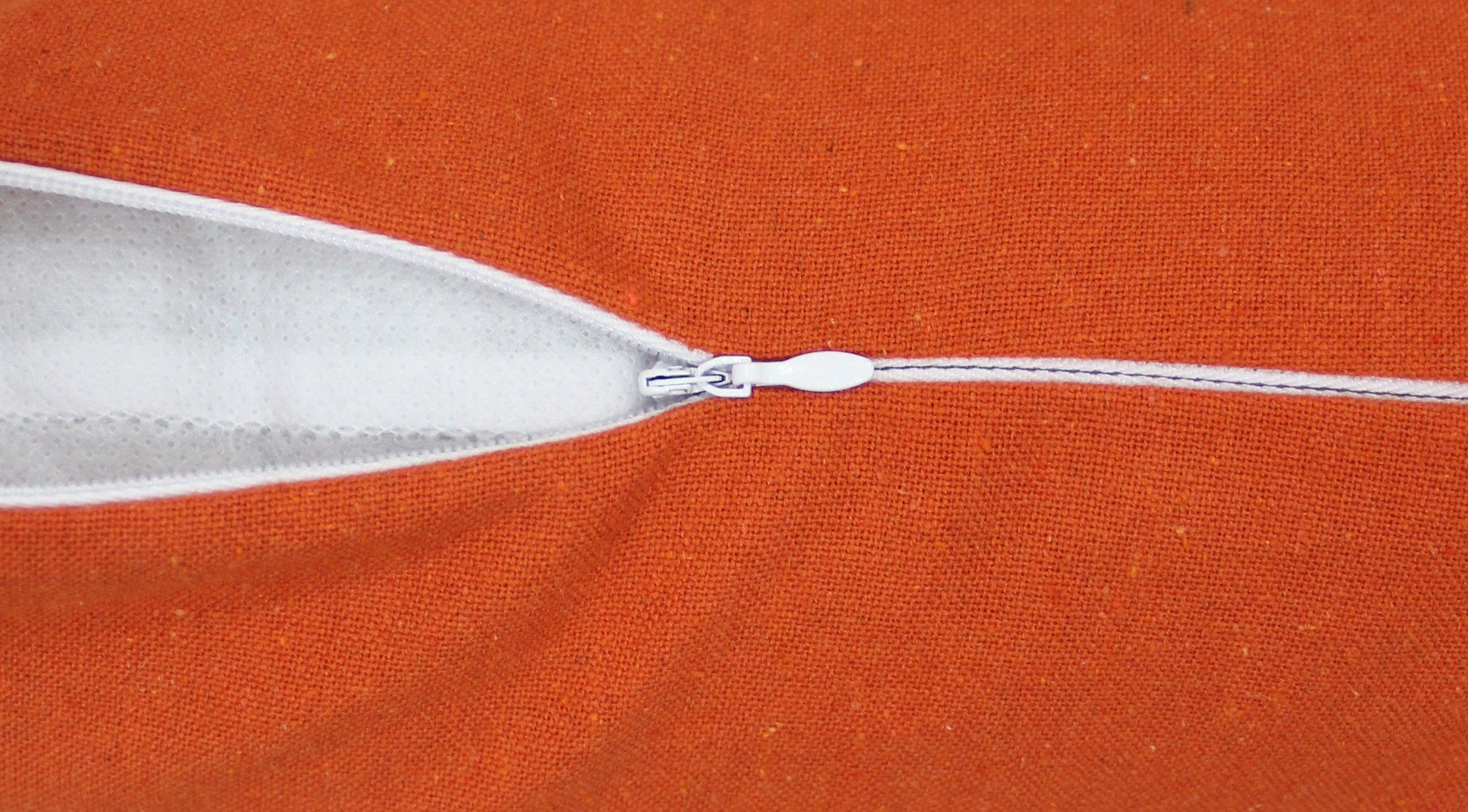 Cotton Solid Orange Cushion Covers