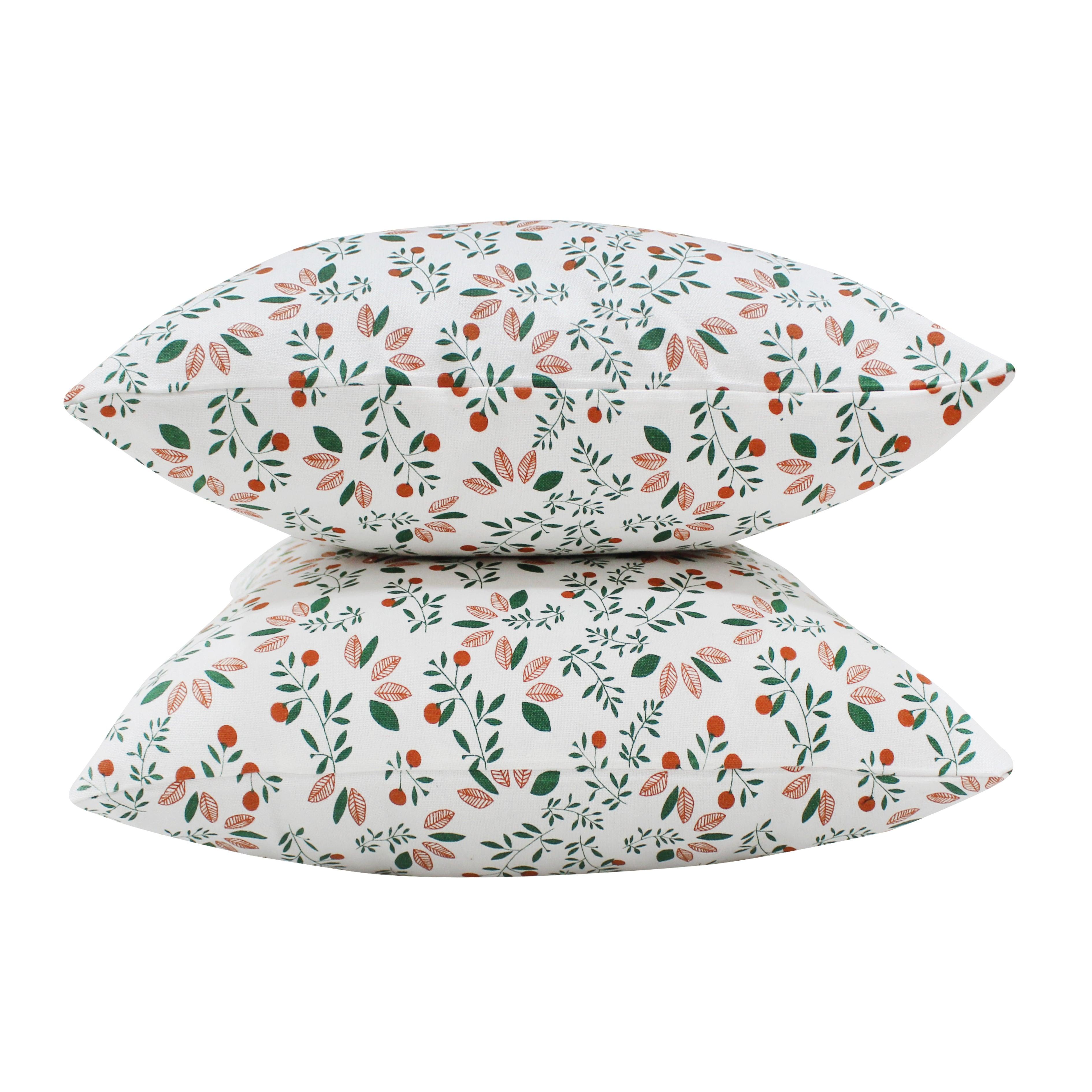 Cotton Kathambari Leaf Cushion Covers