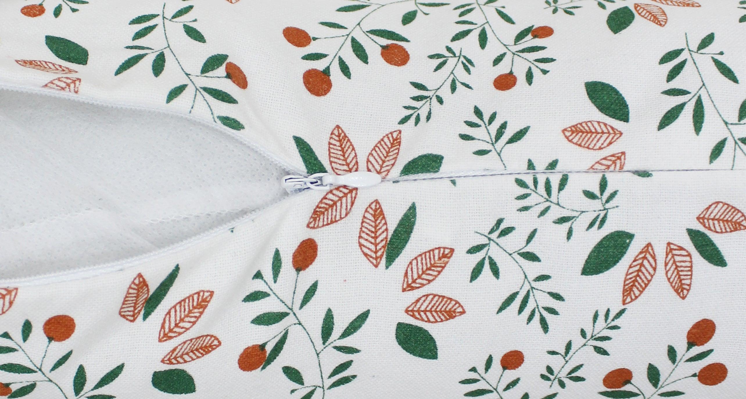 Cotton Kathambari Leaf Cushion Covers