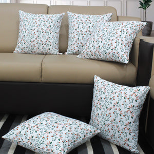 Cotton Kathambari Leaf Cushion Covers Pack of 5 freeshipping - Airwill