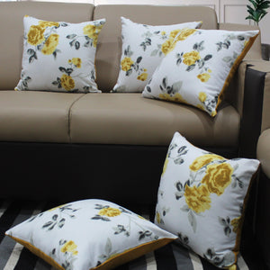 Cotton Elan Flower Cushion Covers Pack Of 5 freeshipping - Airwill