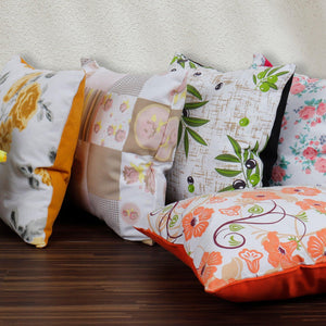 Cotton Floral Theme Designer Printed Cushion Covers Pack of 5 freeshipping - Airwill